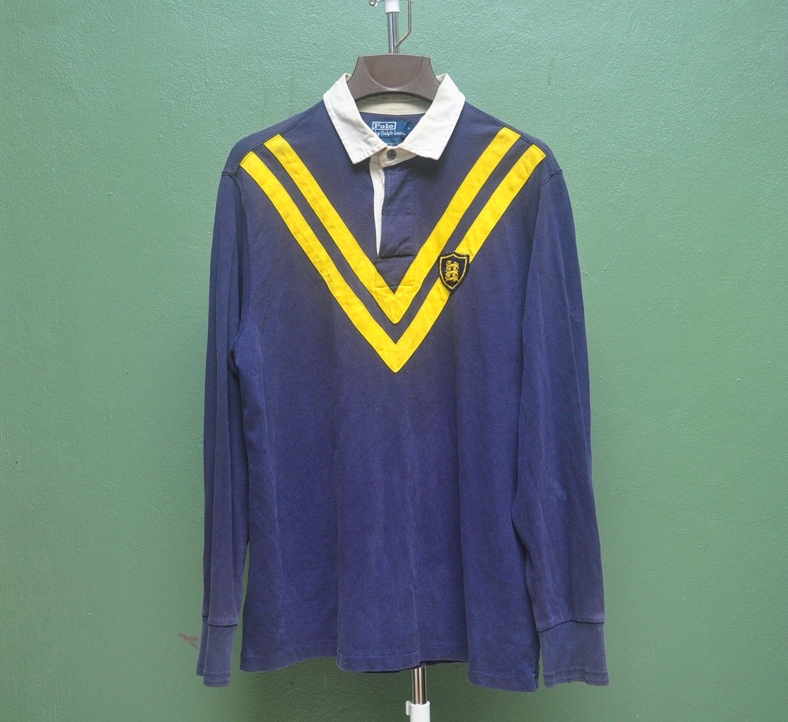 Designer × Japanese Brand × Polo Ralph Lauren Vintage Polo Ralph Lauren 90s Stadium Long Sleeve Shirt Size US XL / EU 56 / 4 - 1 Thumbnail