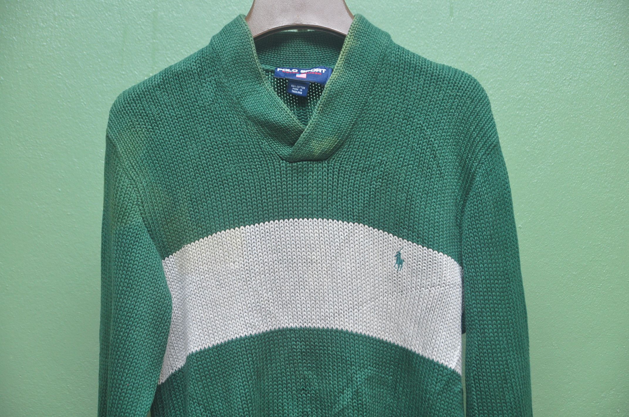 Polo Ralph Lauren Vintage Polo Ralph Lauren Knit 90s Stadium Long Sleeve Shirt Size US S / EU 44-46 / 1 - 2 Thumbnail