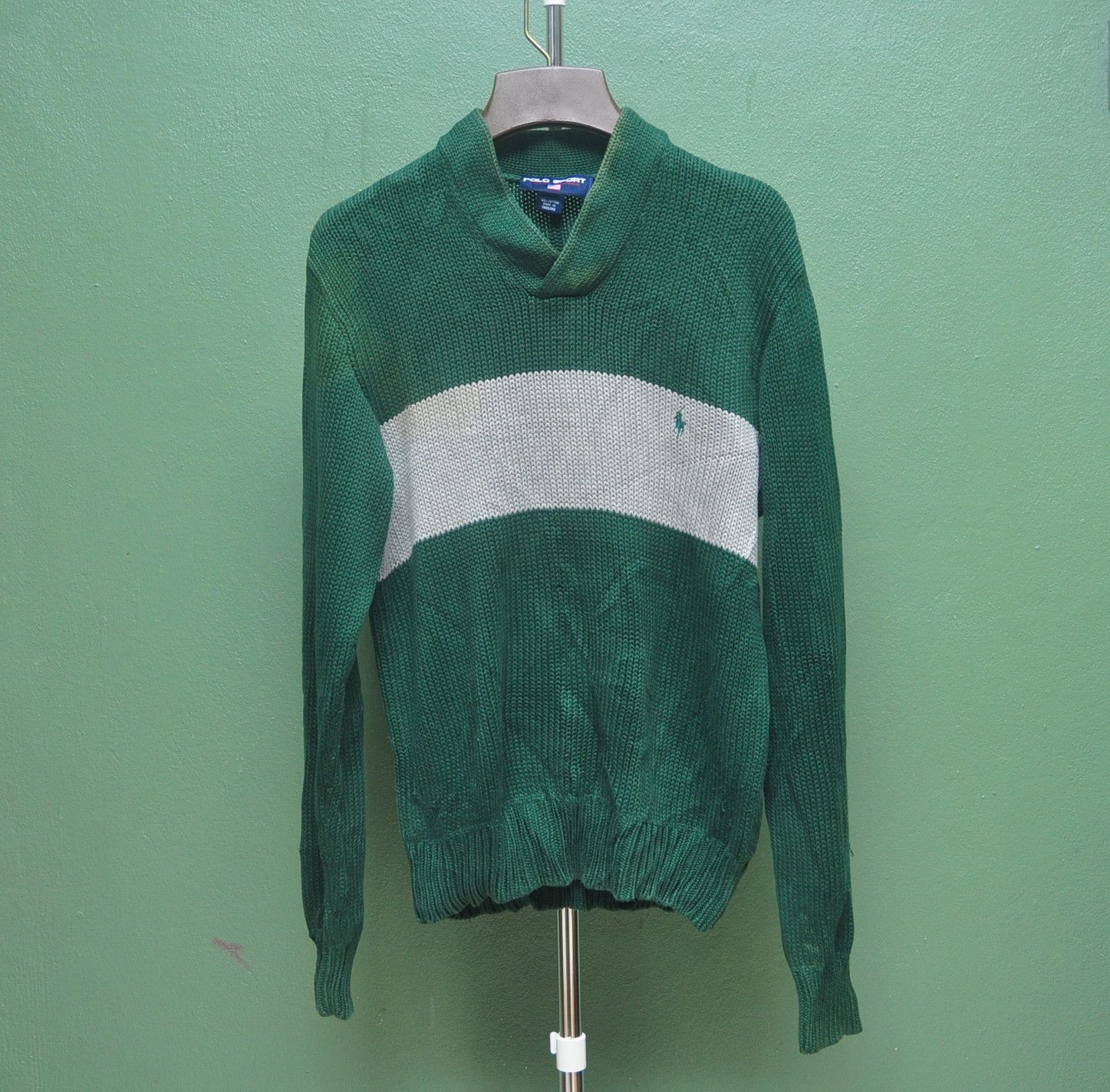 Polo Ralph Lauren Vintage Polo Ralph Lauren Knit 90s Stadium Long Sleeve Shirt Size US S / EU 44-46 / 1 - 1 Thumbnail