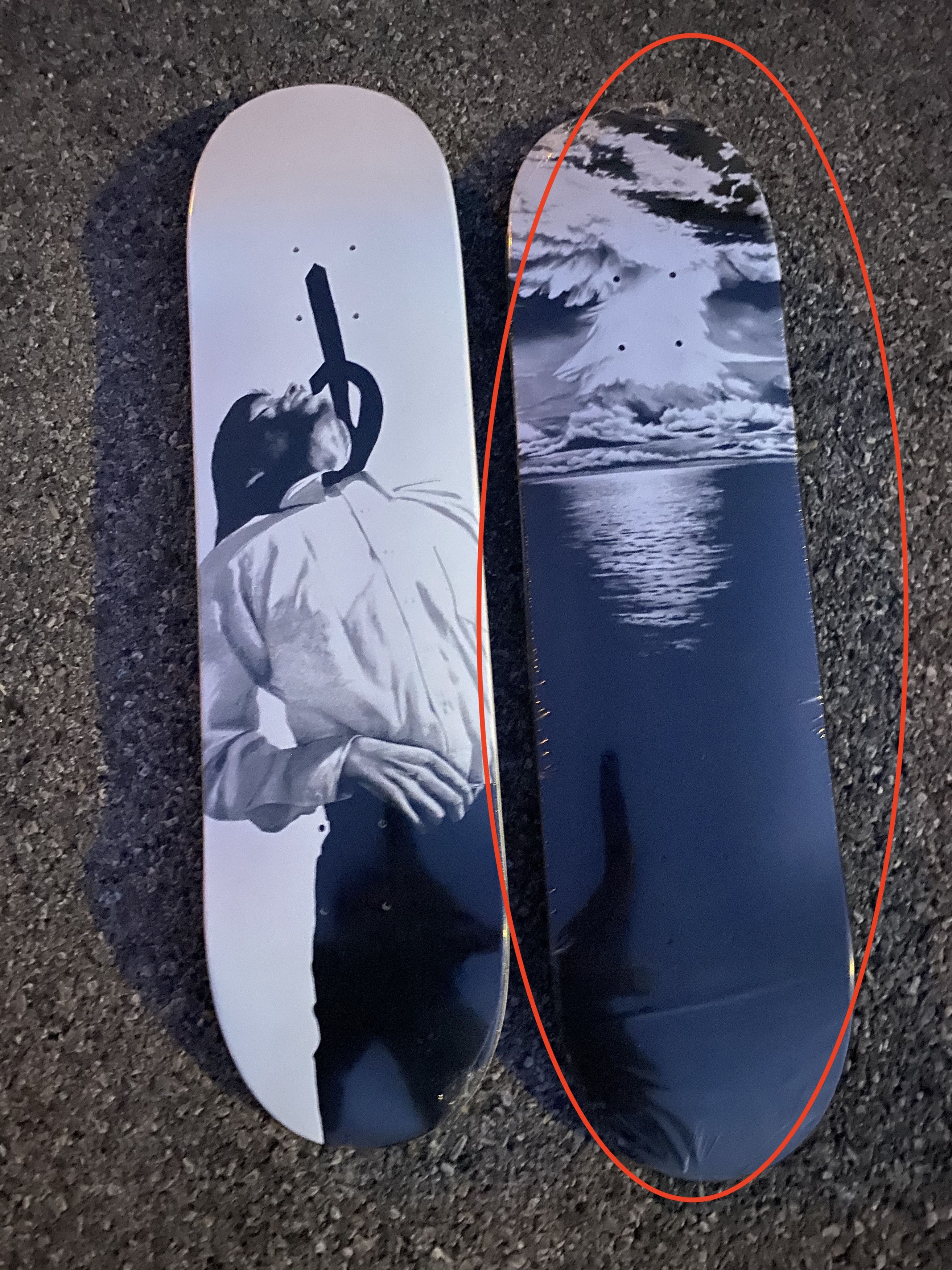 image of Robert Longo Supreme Skate Deck Explosion American Psycho in Black, Men's