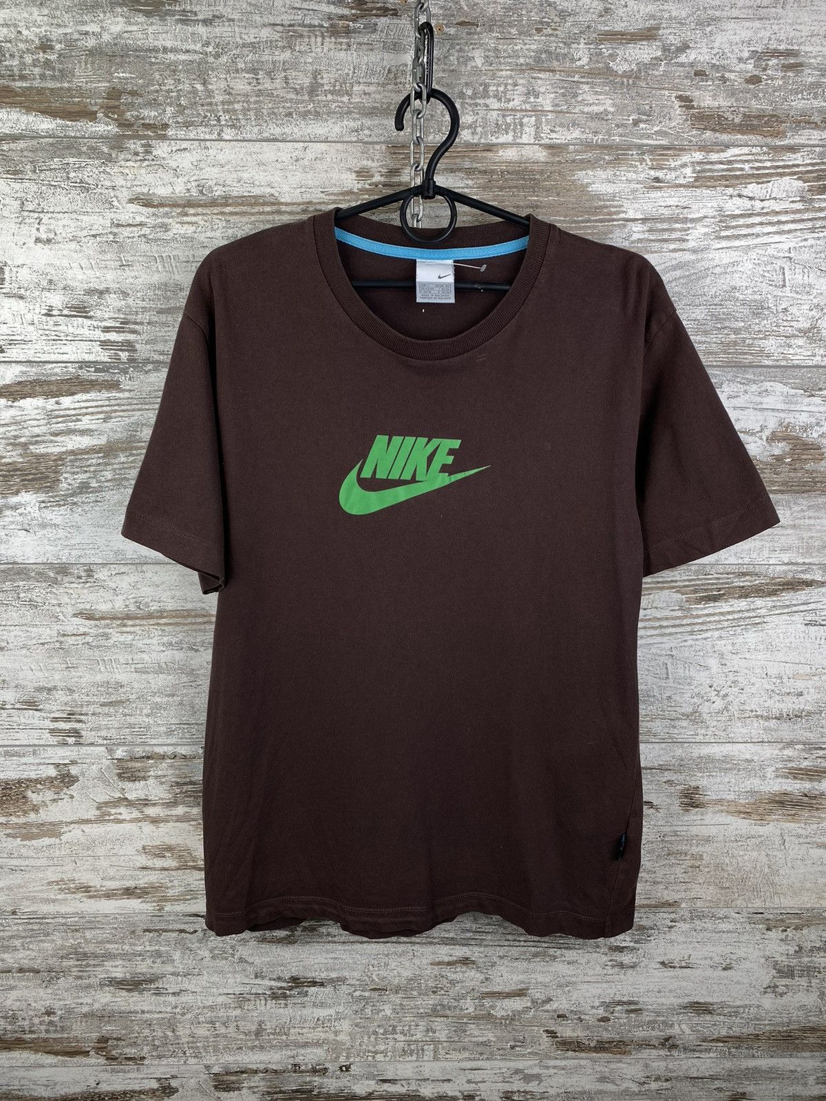 Nike Mens Vintage Nike brown T Shirt streetwear y2k tee swoosh Size US L / EU 52-54 / 3 - 2 Thumbnail
