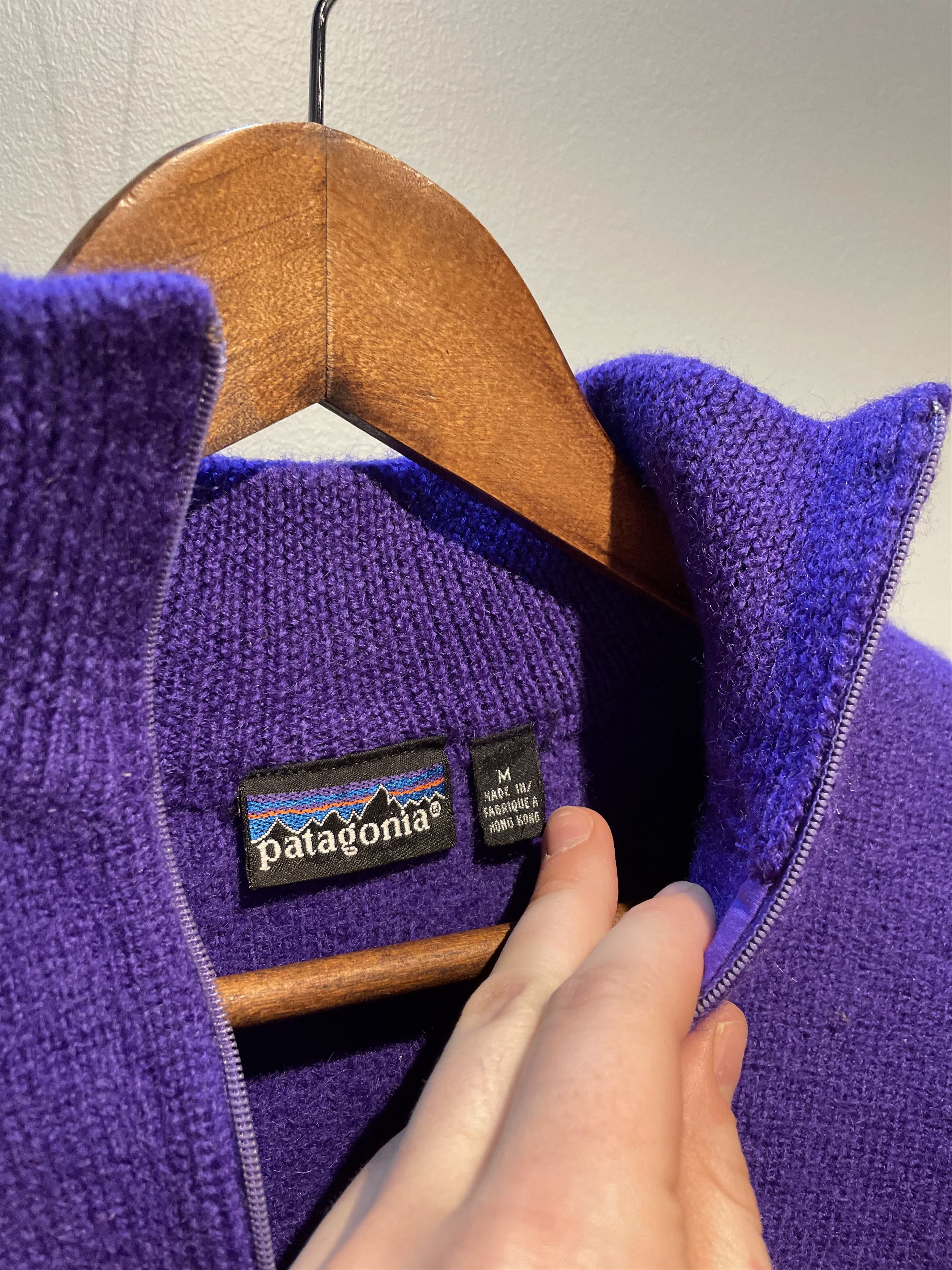 Vintage Patagonia Wool Bomber Sweater - Womens Medium