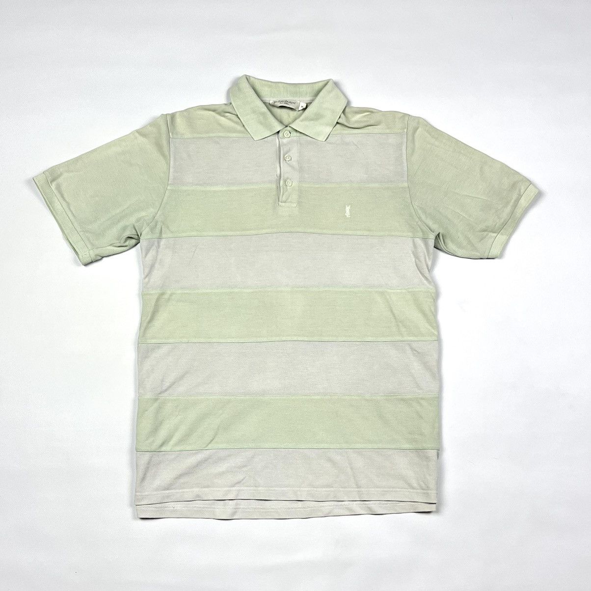 Vintage × Yves Saint Laurent Vintage Yves Saint Laurent Stripped Polo Shirt Size US M / EU 48-50 / 2 - 6 Thumbnail