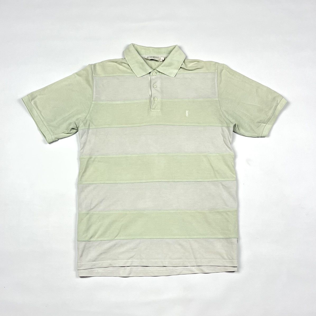 Vintage × Yves Saint Laurent Vintage Yves Saint Laurent Stripped Polo Shirt Size US M / EU 48-50 / 2 - 1 Thumbnail