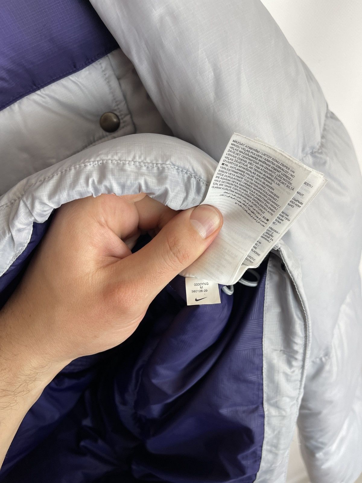 Nike Nike 550 down jacket athletic dept. purpl grey puffer quilt Size US M / EU 48-50 / 2 - 12 Thumbnail
