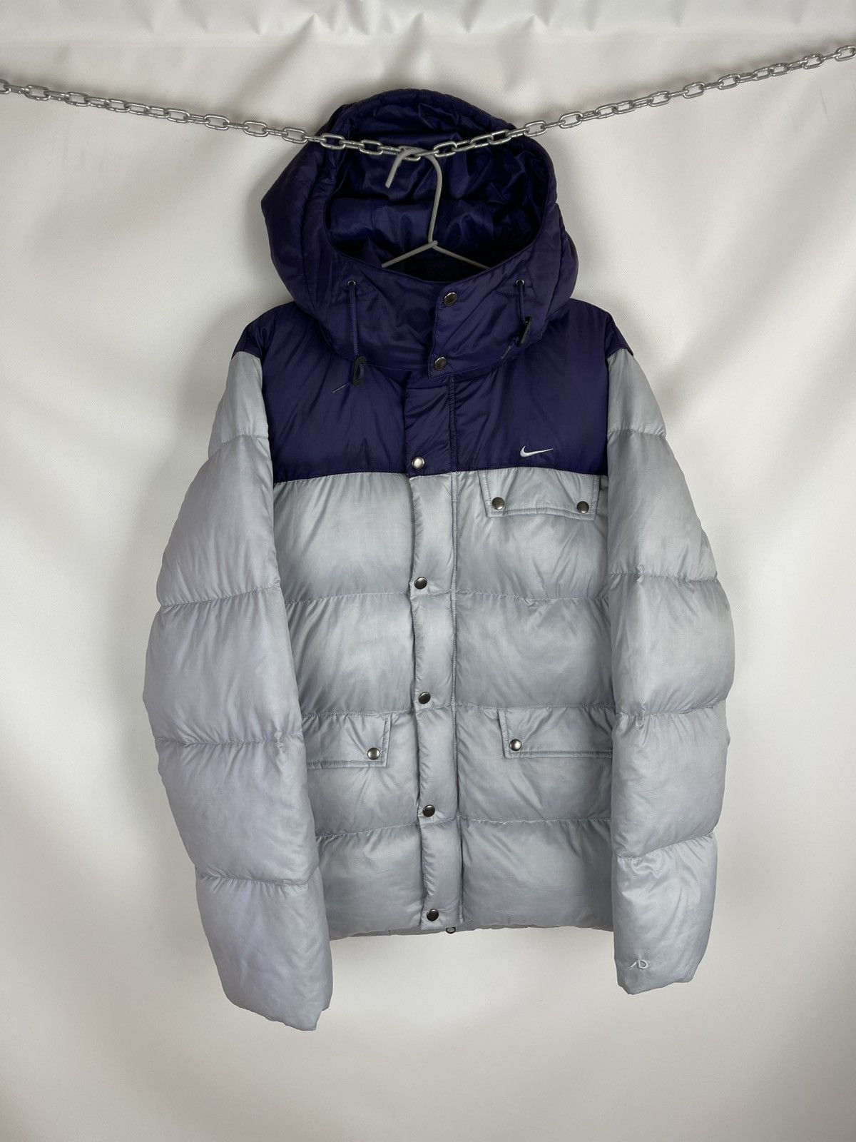 Nike Nike 550 down jacket athletic dept. purpl grey puffer quilt Size US M / EU 48-50 / 2 - 3 Thumbnail