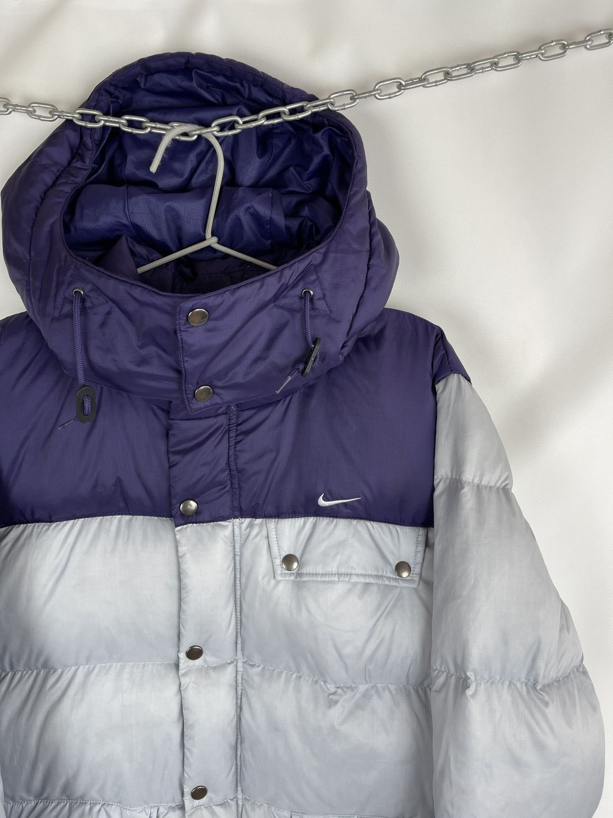 Nike Nike 550 down jacket athletic dept. purpl grey puffer quilt Size US M / EU 48-50 / 2 - 7 Thumbnail