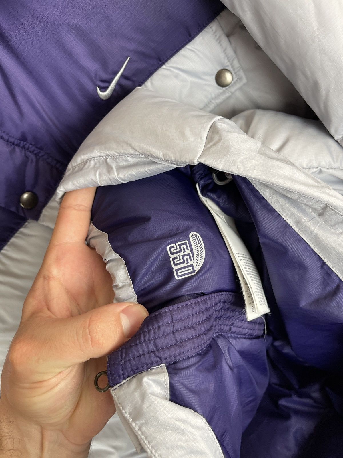 Nike Nike 550 down jacket athletic dept. purpl grey puffer quilt Size US M / EU 48-50 / 2 - 13 Thumbnail