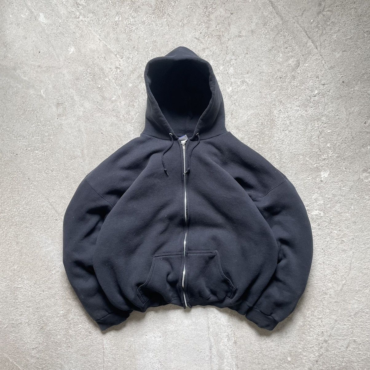 Russell Athletic Vintage Russell Athletic Zip Hoodie Black - 90s