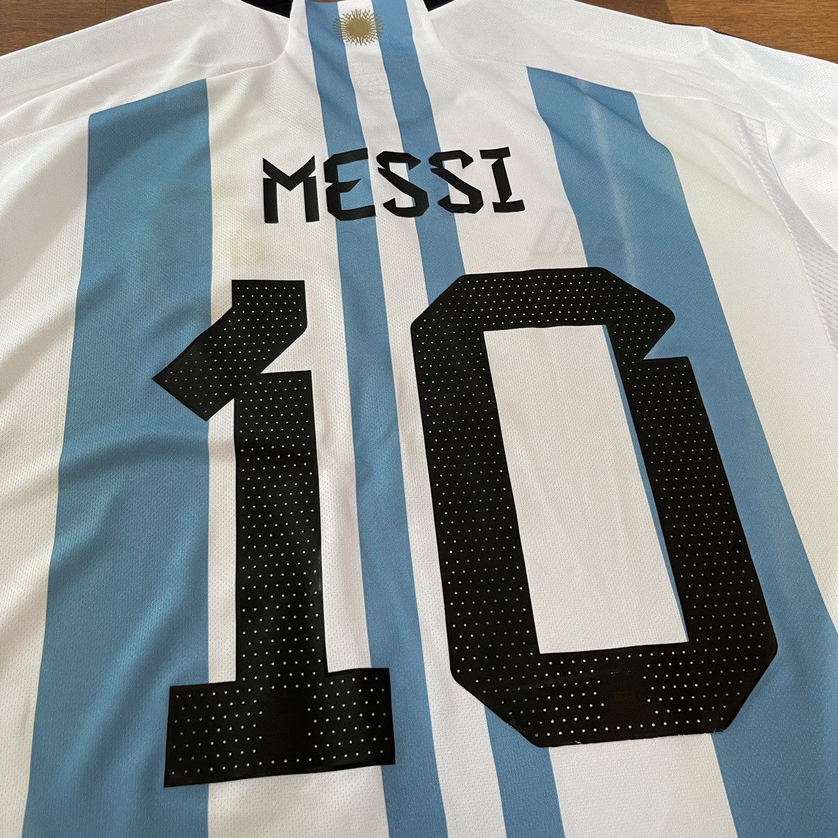 Adidas NWT ARGENTINA ADIDAS 2022 WC FOOTBALL HOME JERSEY #10 MESSI Size US XL / EU 56 / 4 - 10 Thumbnail