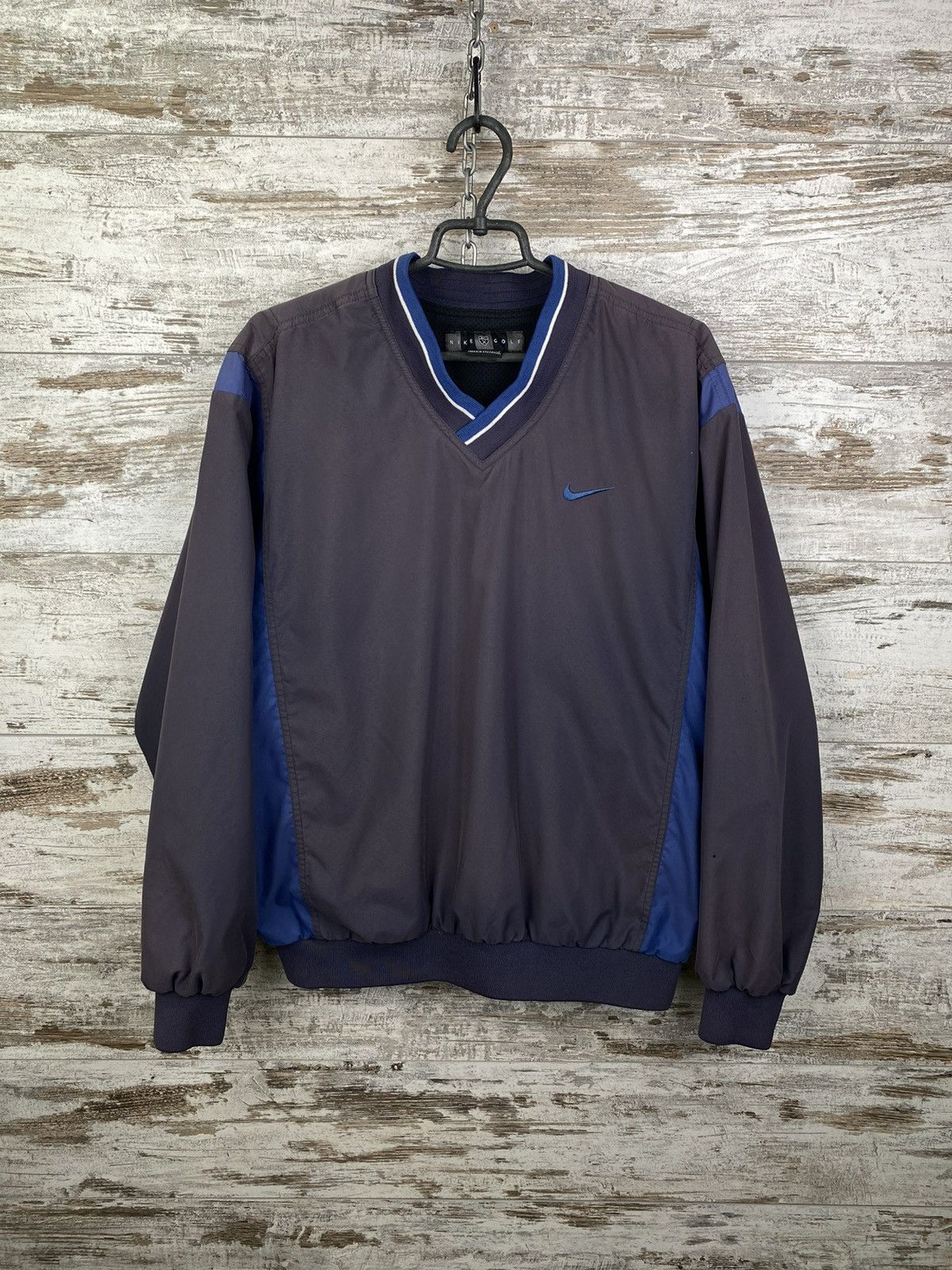 Nike × Vintage Mens Vintage Distressed Nike court nylon sweatshirt jacket Size US M / EU 48-50 / 2 - 1 Thumbnail