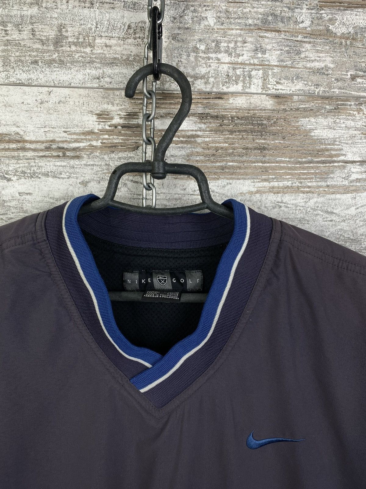 Nike × Vintage Mens Vintage Distressed Nike court nylon sweatshirt jacket Size US M / EU 48-50 / 2 - 7 Thumbnail