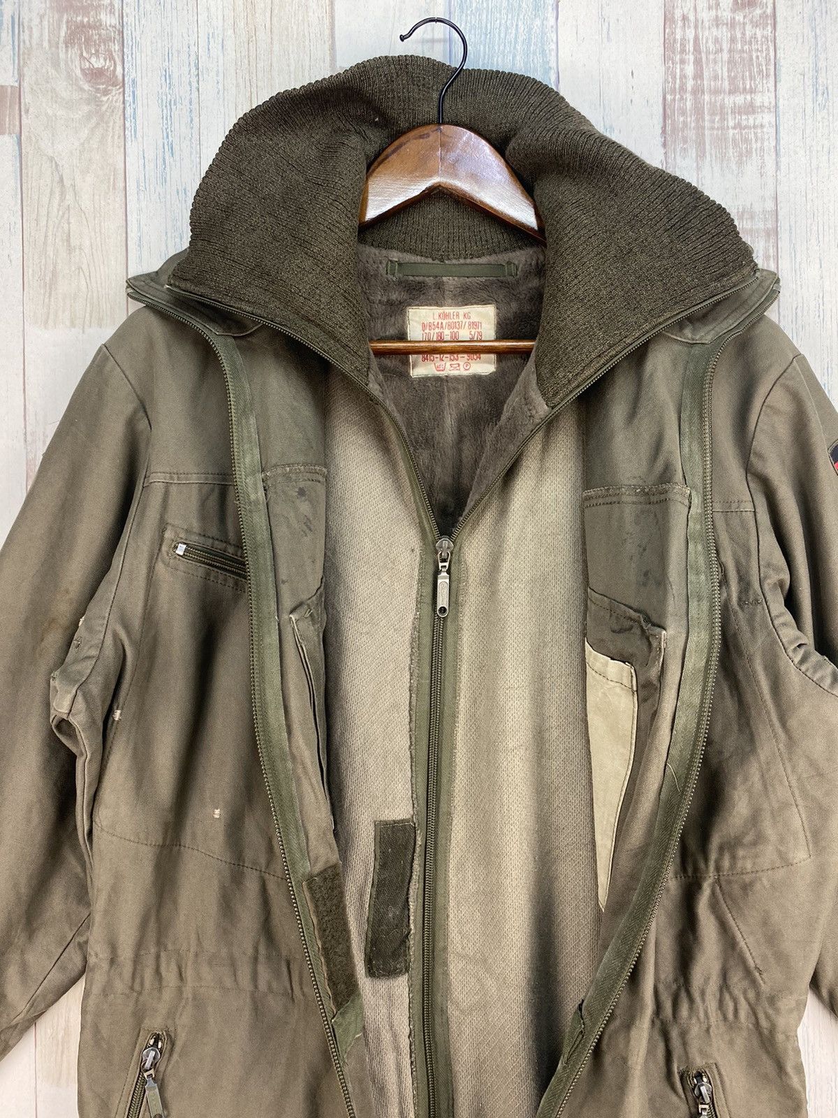 Vintage Vintage Coverall Parachute Marquardt & Schulz German Army Size US M / EU 48-50 / 2 - 12 Thumbnail