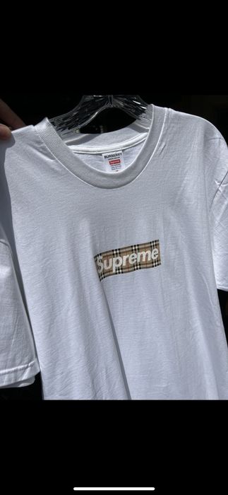 Supreme Burberry x Supreme Box Logo Tee | Grailed