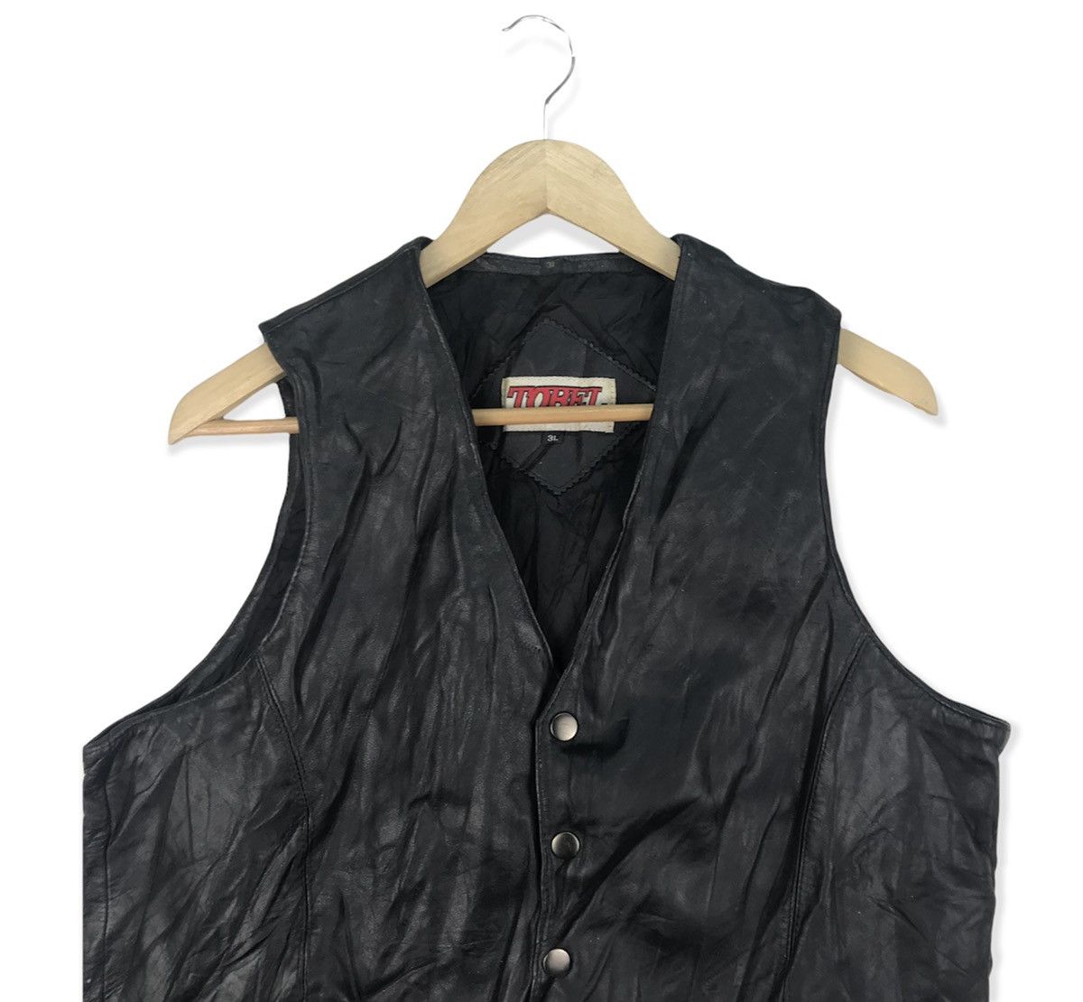 Genuine Leather Vintage Tobel Motorcycle Leather Vest Size US L / EU 52-54 / 3 - 2 Thumbnail