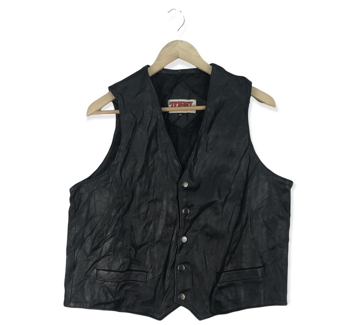 Genuine Leather Vintage Tobel Motorcycle Leather Vest Size US L / EU 52-54 / 3 - 1 Thumbnail