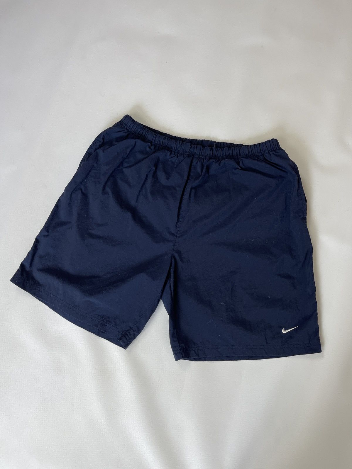 Nike Nike vintage y2k blue nylon shorts swoosh logo Size US 36 / EU 52 - 1 Thumbnail