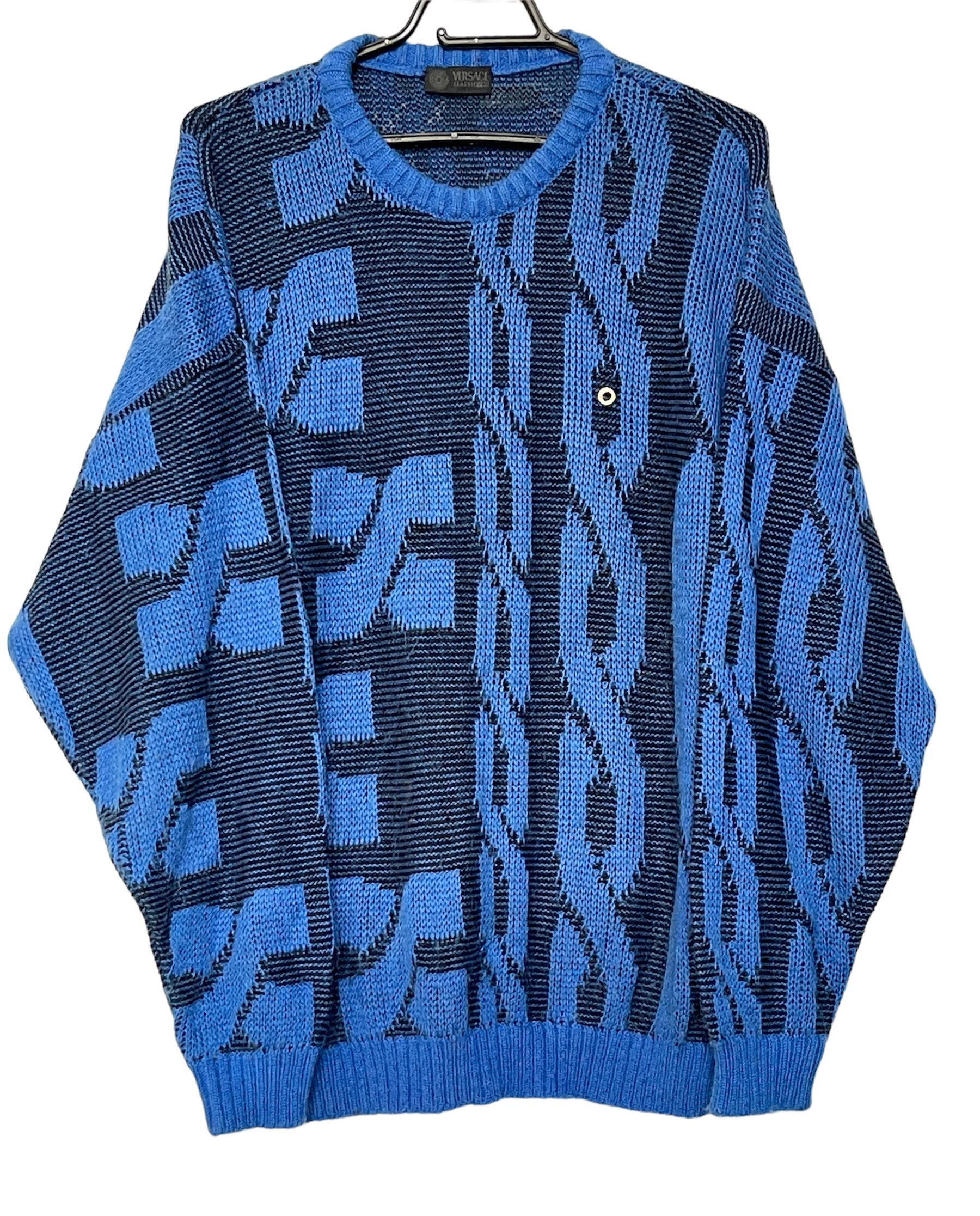 Versace 🔥 knitted versace Greca sweater jumper wool size xl wool Size US XL / EU 56 / 4 - 1 Thumbnail