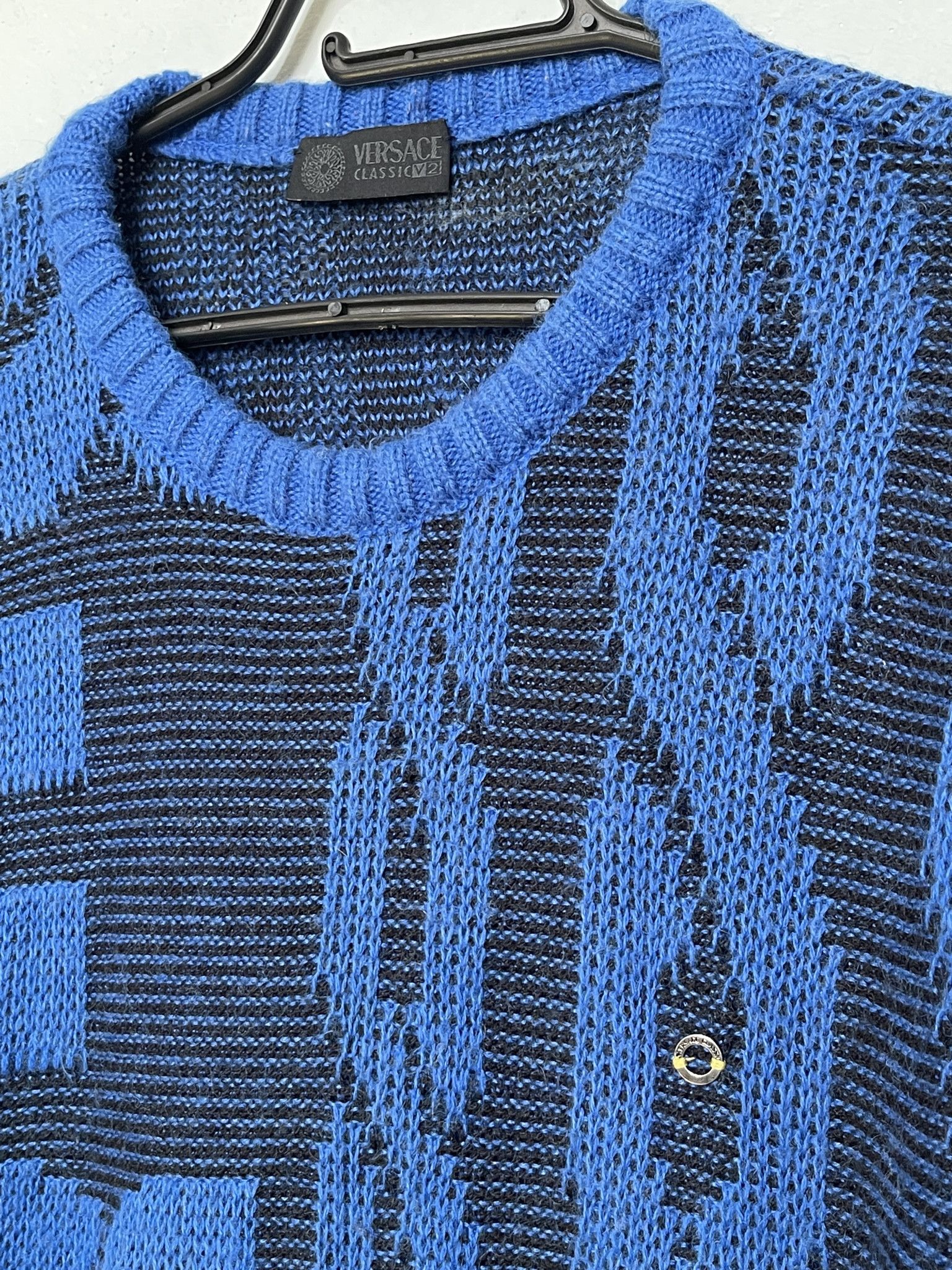 Versace 🔥 knitted versace Greca sweater jumper wool size xl wool Size US XL / EU 56 / 4 - 4 Thumbnail