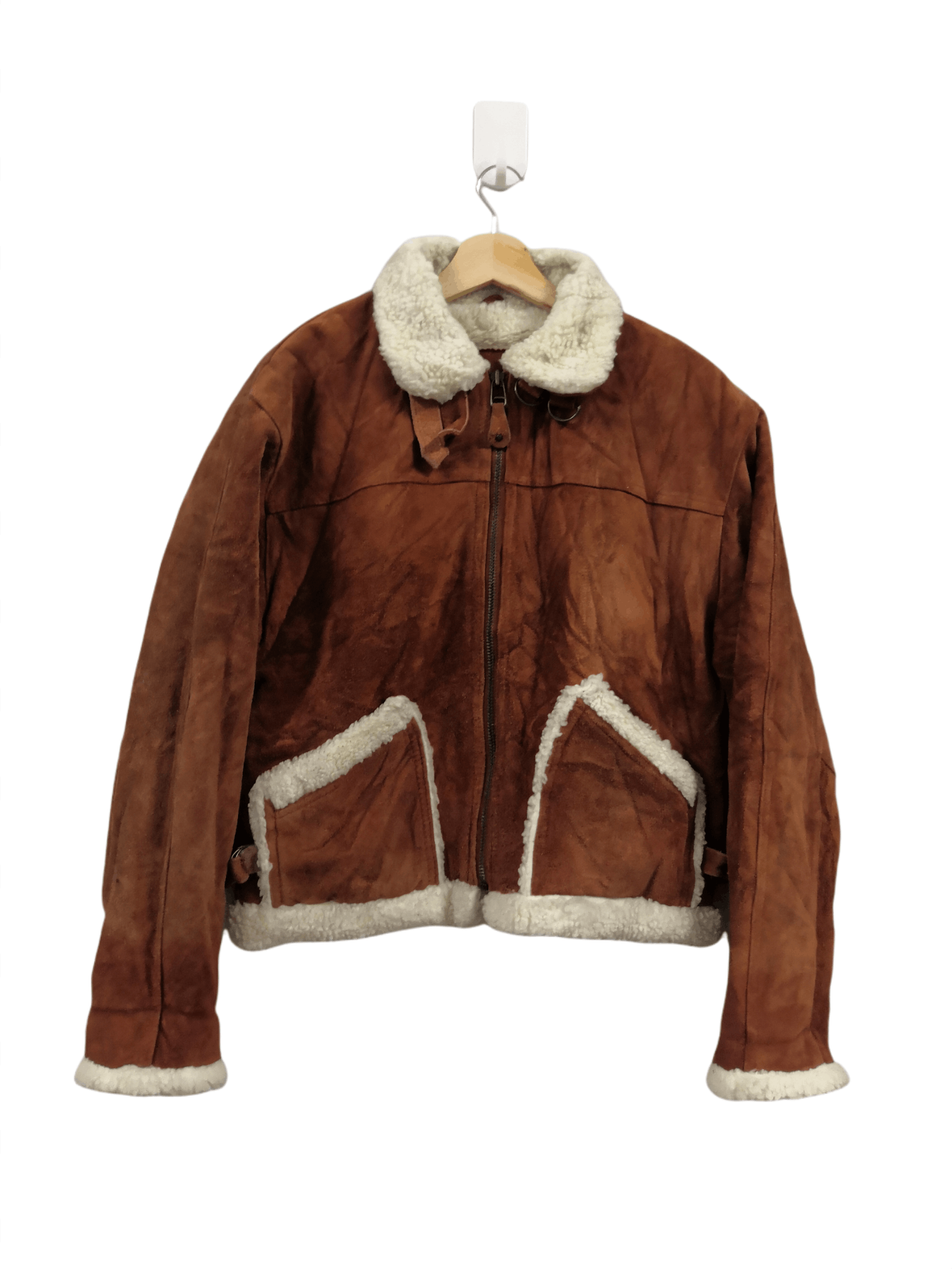 Japanese Suede Sherling Leather Fur Lined Jacket