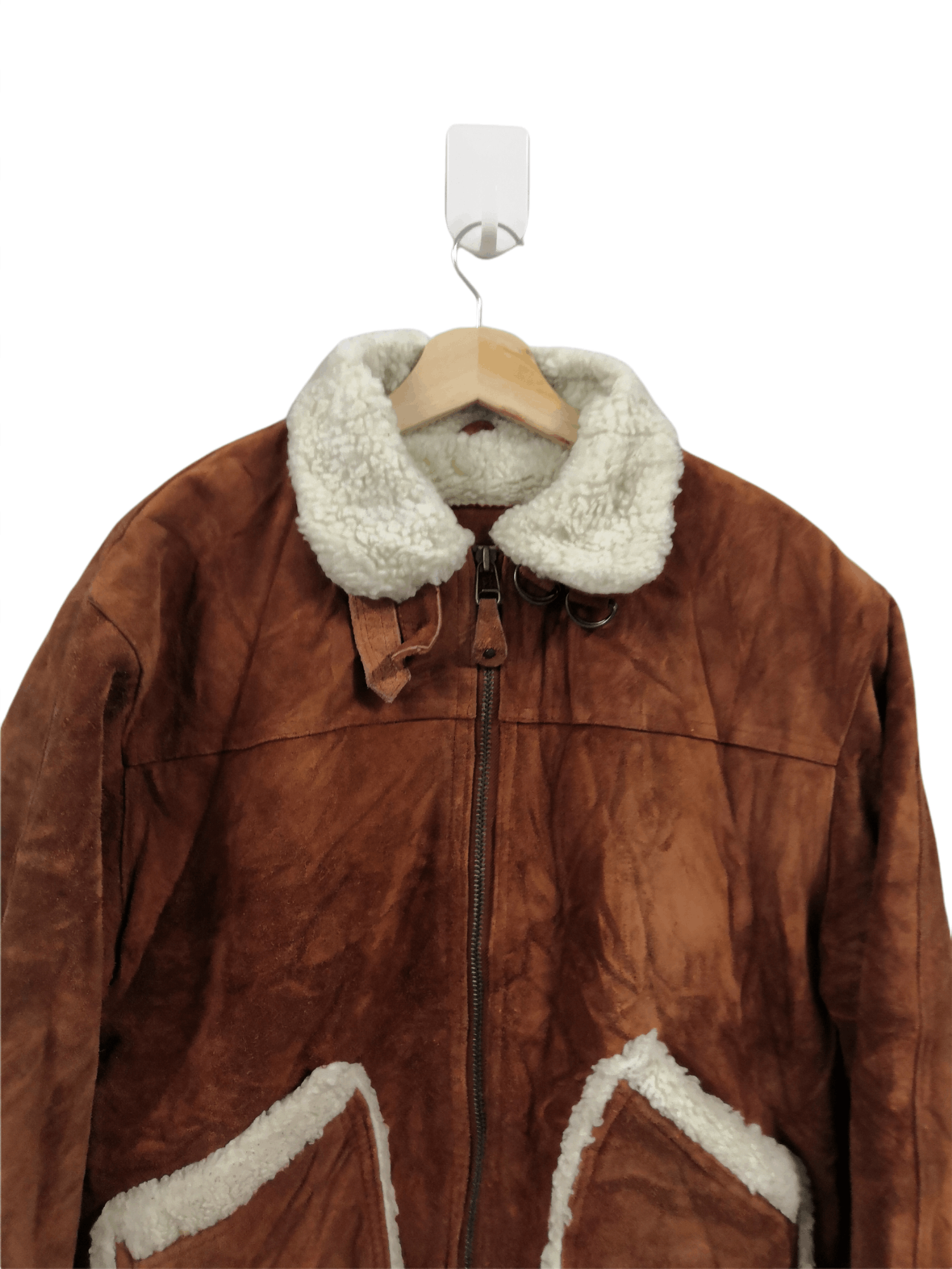 Japanese Brand Japanese Suede Sherling Leather Fur Lined Jacket Size US M / EU 48-50 / 2 - 2 Thumbnail
