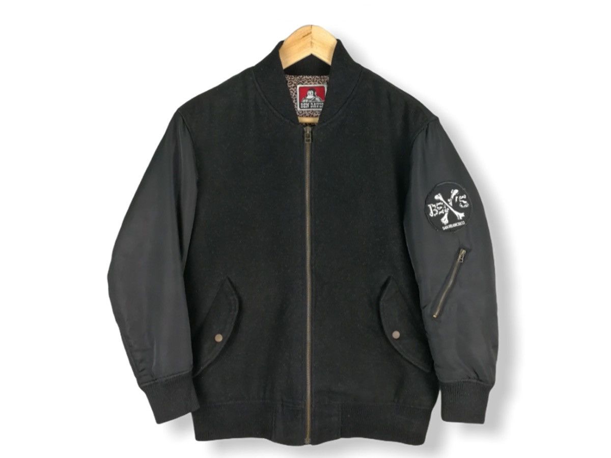 Ben Davis BEN DAVIS CROSS BONES WOOL BOMBER JACKET Size US M / EU 48-50 / 2 - 2 Thumbnail