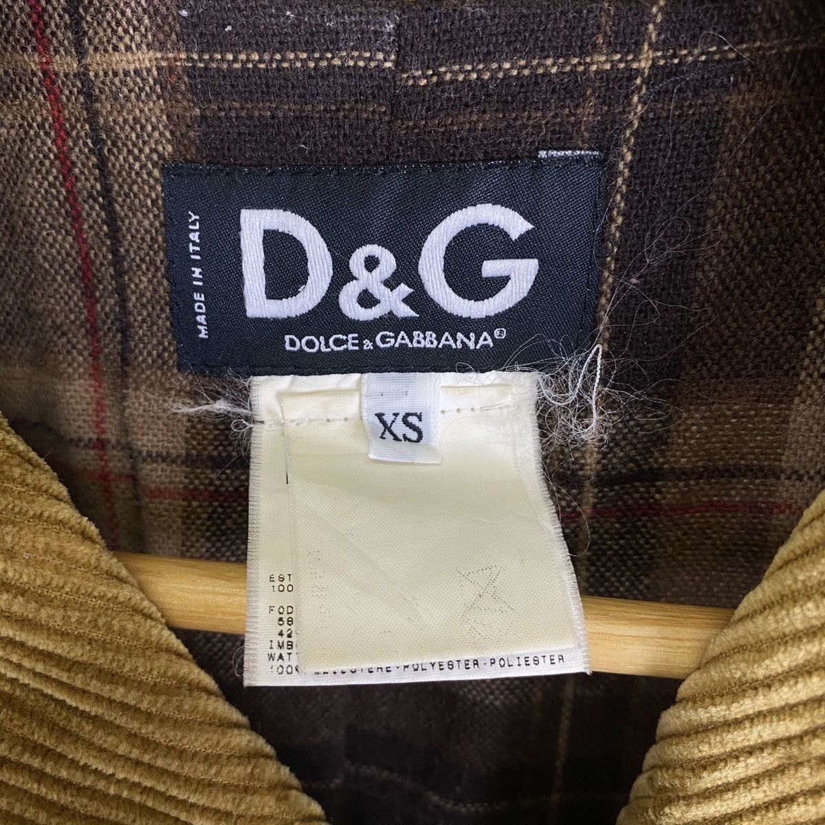 Dolce & Gabbana Vintage DOLCE & GABBANA Italy Coduroy Coat Jacket Size US XS / EU 42 / 0 - 8 Thumbnail