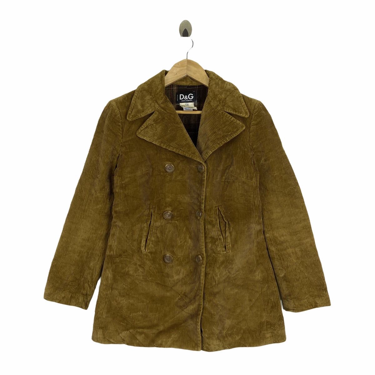 Dolce & Gabbana Vintage DOLCE & GABBANA Italy Coduroy Coat Jacket Size US XS / EU 42 / 0 - 1 Thumbnail