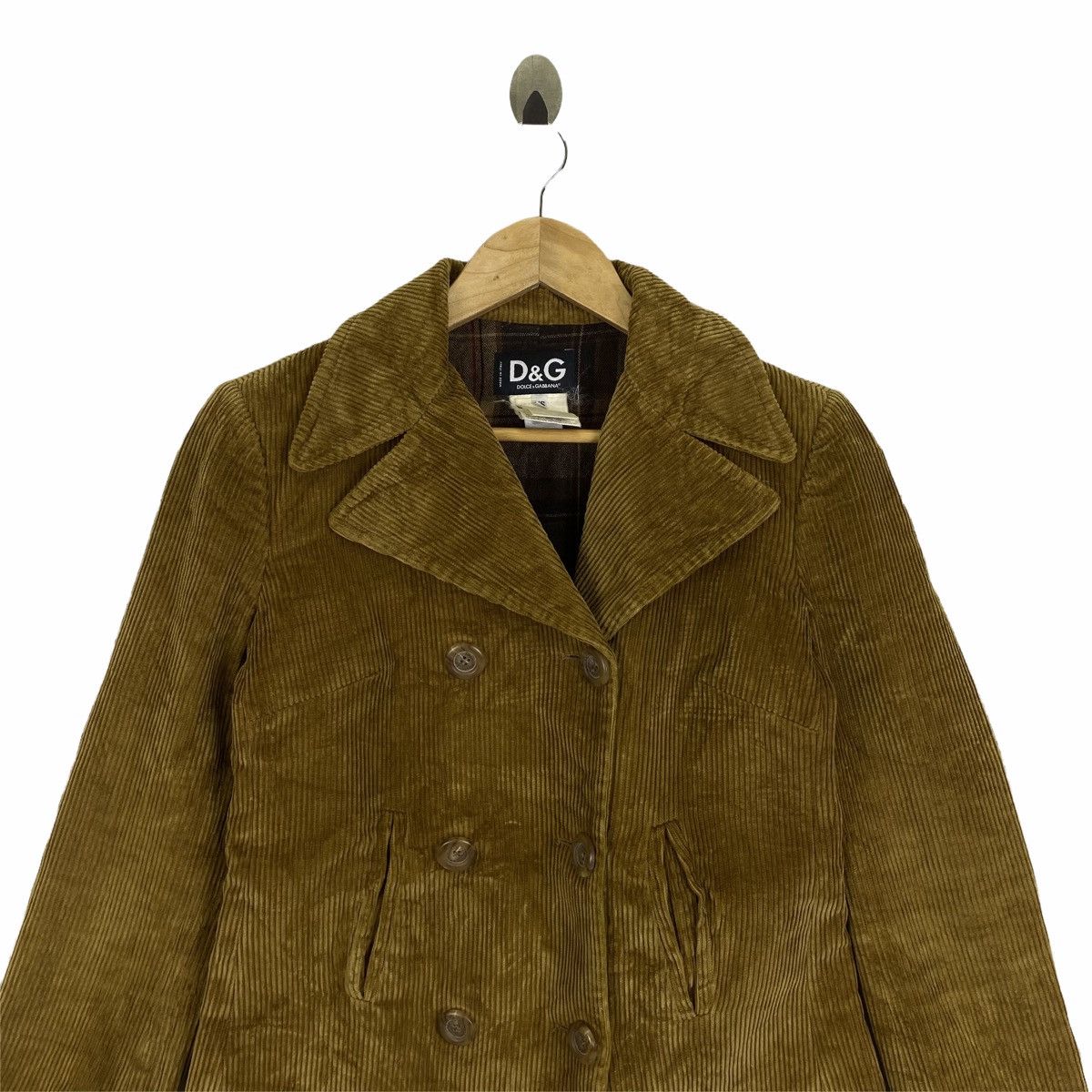 Dolce & Gabbana Vintage DOLCE & GABBANA Italy Coduroy Coat Jacket Size US XS / EU 42 / 0 - 5 Thumbnail