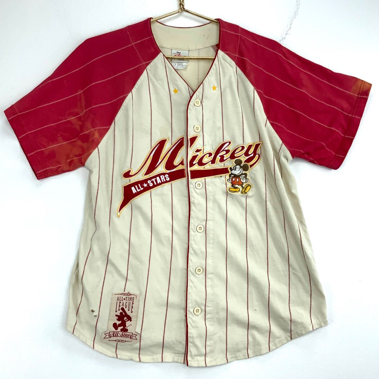 Vintage Disney Mickey Mouse All-Stars Baseball Jersey (L) – 🎅 Bad