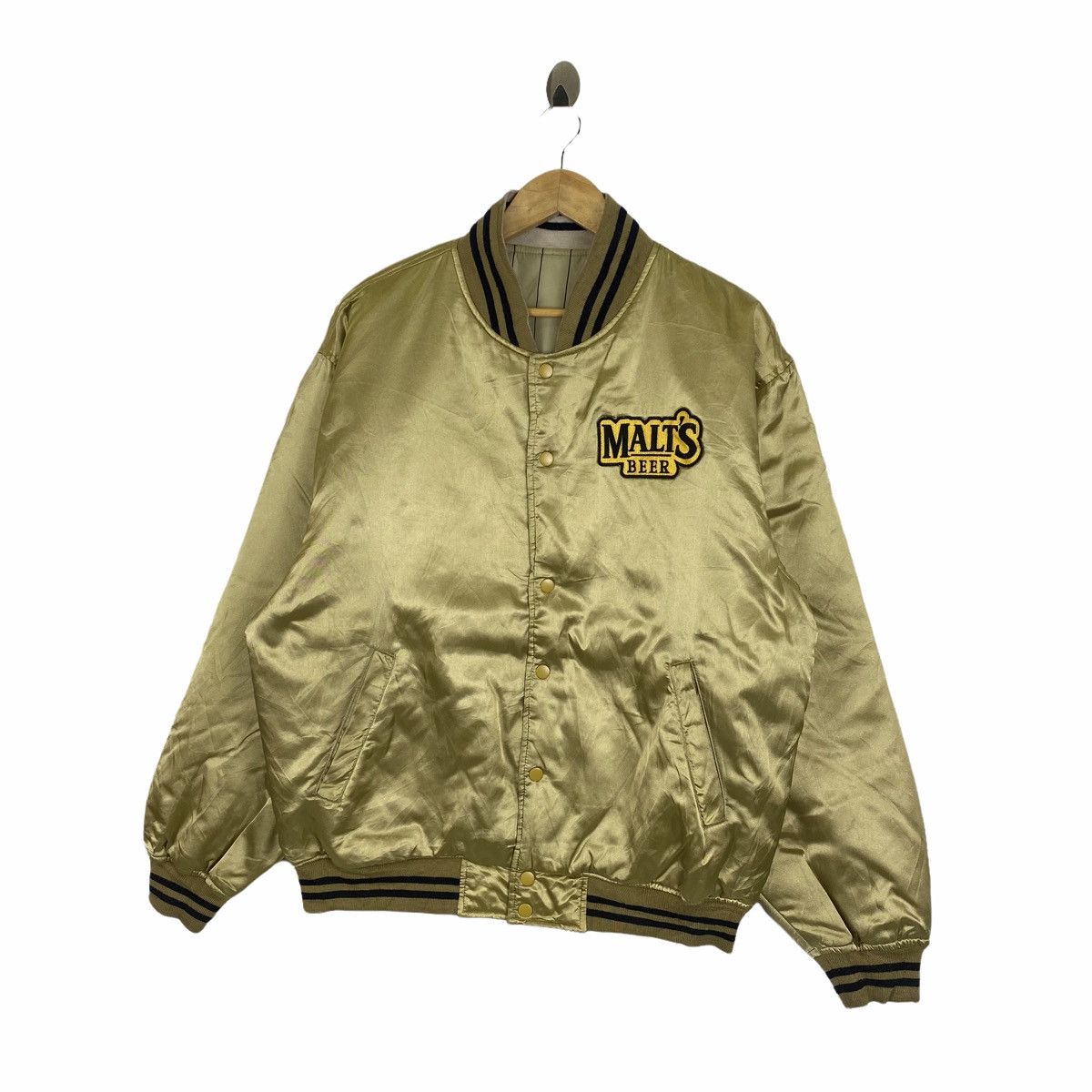 Vintage Vintage MALT’S Big Logo Reversible Bomber Varsity Jacket Size US XL / EU 56 / 4 - 6 Thumbnail