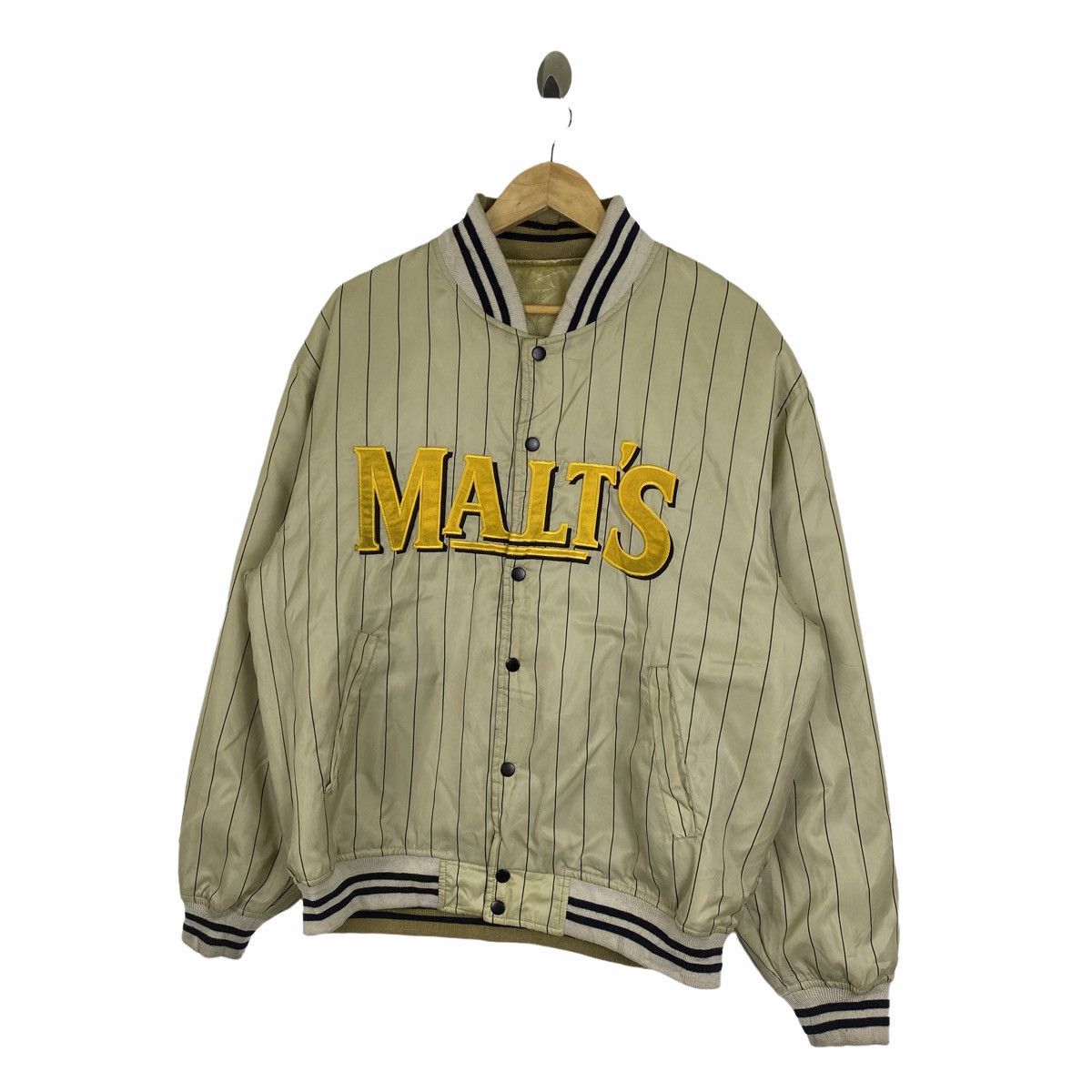 Vintage Vintage MALT’S Big Logo Reversible Bomber Varsity Jacket Size US XL / EU 56 / 4 - 5 Thumbnail