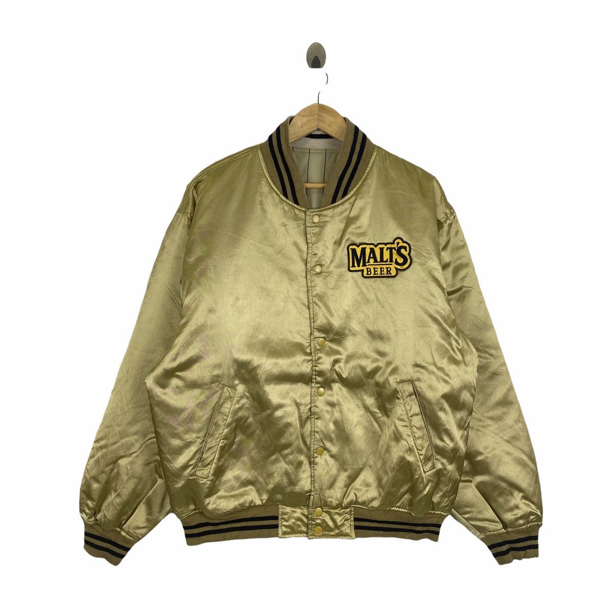 Vintage Vintage MALT’S Big Logo Reversible Bomber Varsity Jacket Size US XL / EU 56 / 4 - 2 Thumbnail