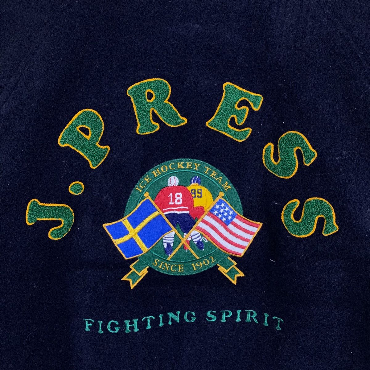 J. Press Vintage J. PRESS Ice Hockey Team 1902 Wool Varsity Jacket Size US S / EU 44-46 / 1 - 8 Thumbnail