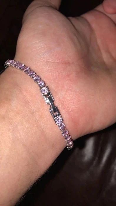 Other Pink Diamond Tennis Bracelet (Cz VVS1) Size ONE SIZE - 2 Thumbnail