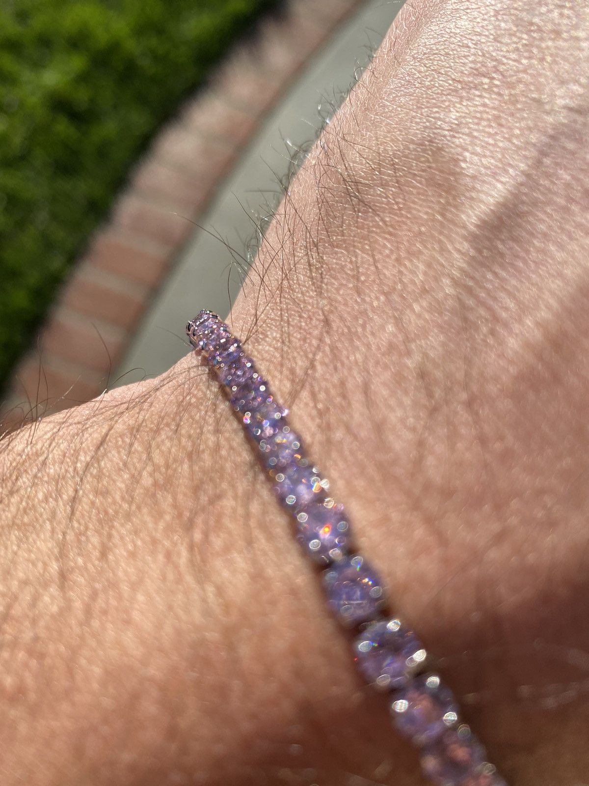Other Pink Diamond Tennis Bracelet (Cz VVS1) Size ONE SIZE - 3 Thumbnail