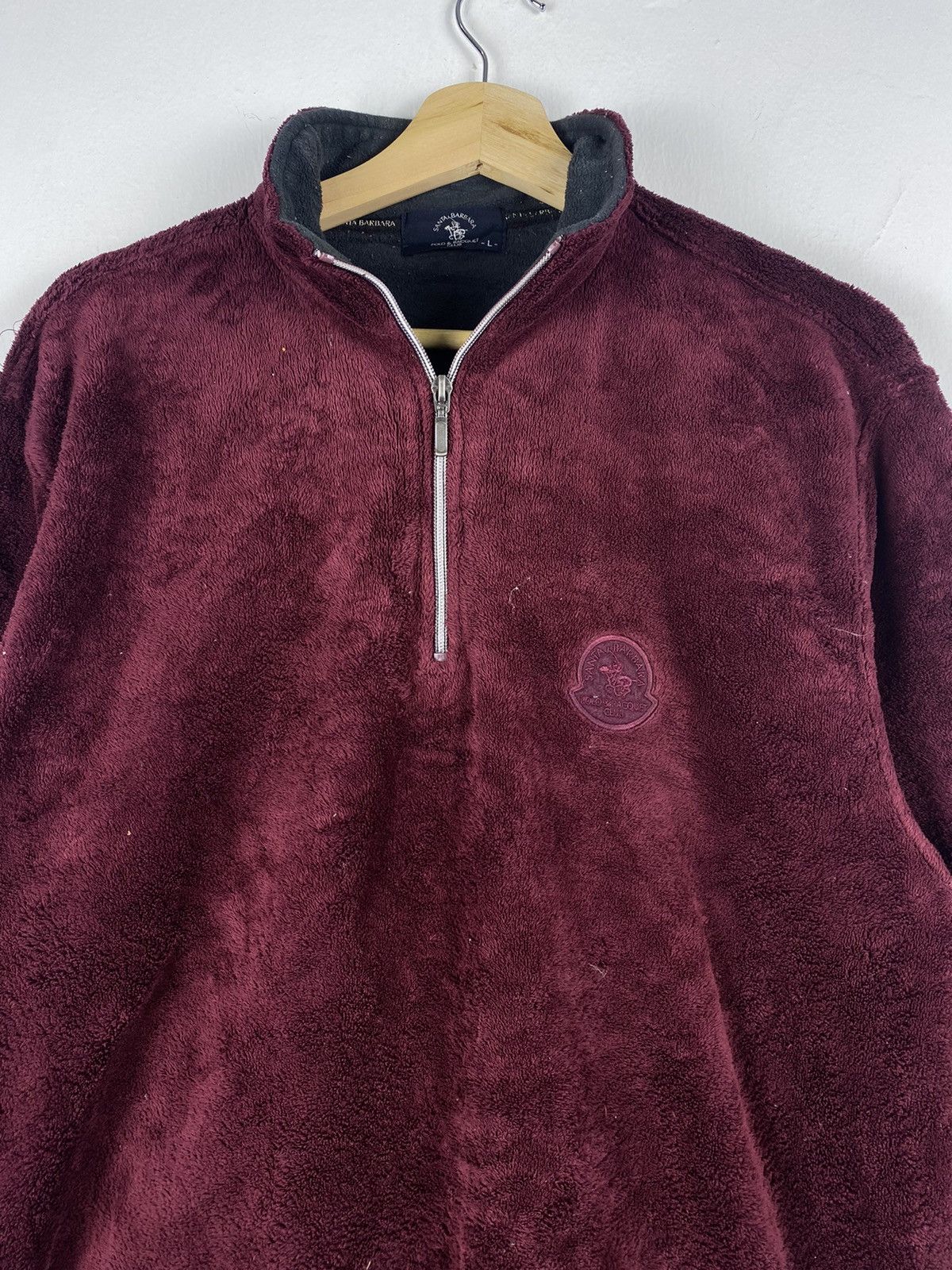 Japanese Brand Vintage Santa Barbara Polo Racquet Club Fleece Sweatshirt Size US L / EU 52-54 / 3 - 3 Thumbnail
