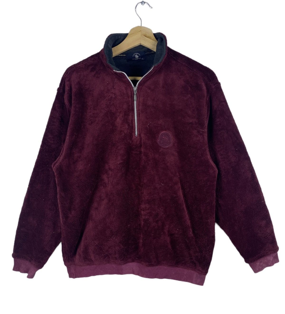 Japanese Brand Vintage Santa Barbara Polo Racquet Club Fleece Sweatshirt Size US L / EU 52-54 / 3 - 1 Thumbnail