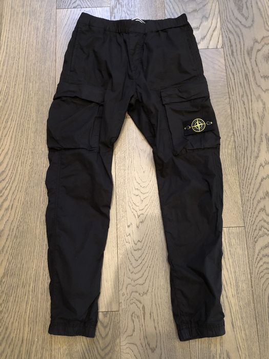 Stone Island Type RE-T Black Cargo Track Pants (fits up to 32 