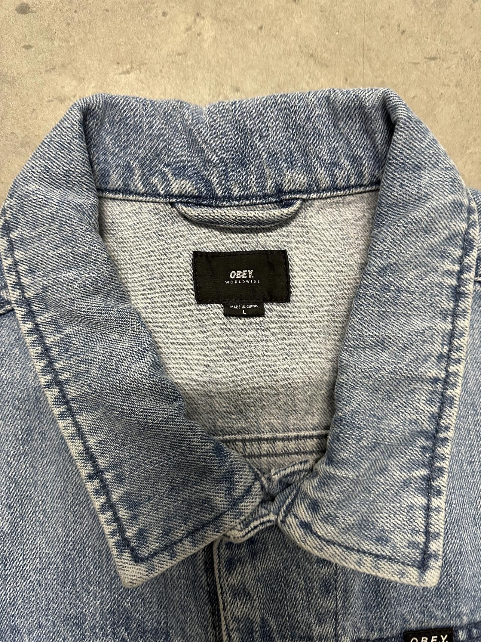 Designer × Obey Obey Denim Jacket Size US L / EU 52-54 / 3 - 3 Thumbnail