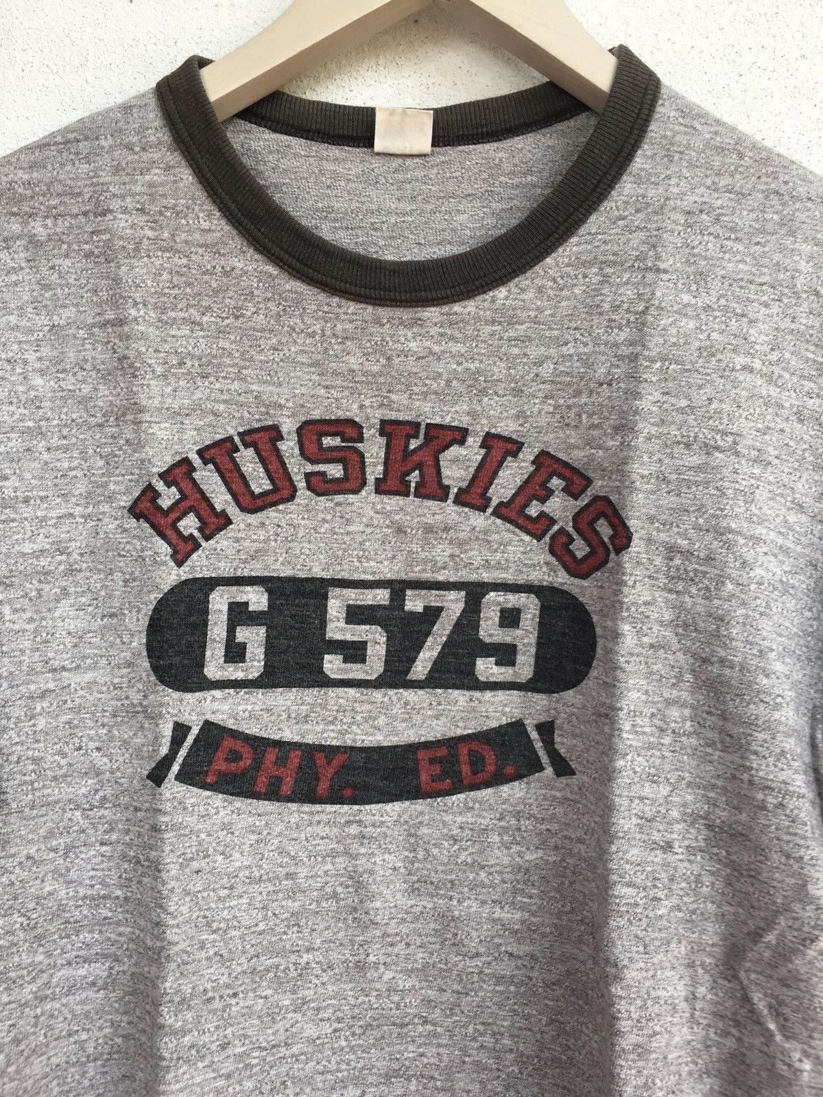 Warehouse Warehouse Ringer T Shirt HUSKIES PHY. ED. Size US M / EU 48-50 / 2 - 3 Thumbnail