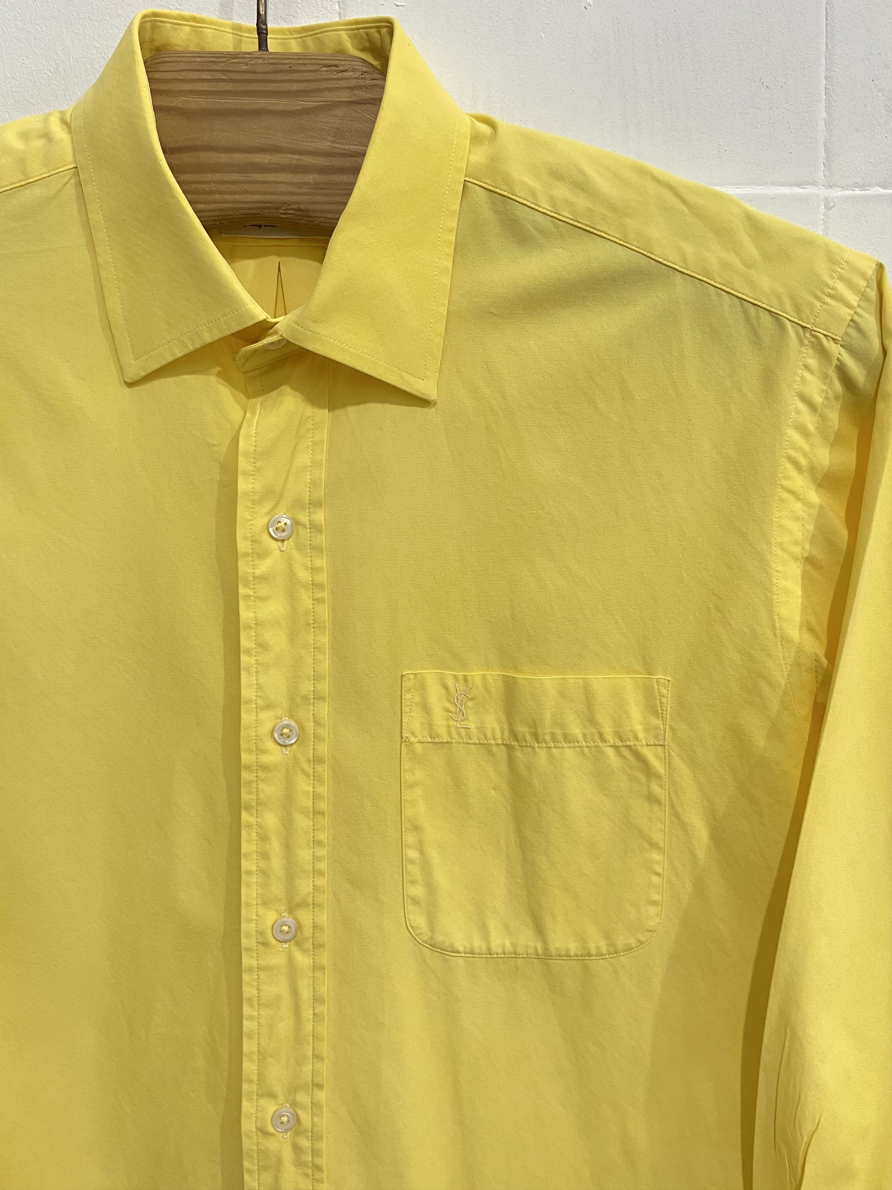 Yves Saint Laurent 🔥 yellow YSL Yves Saint Laurent cotton shirt size L Size US L / EU 52-54 / 3 - 2 Thumbnail
