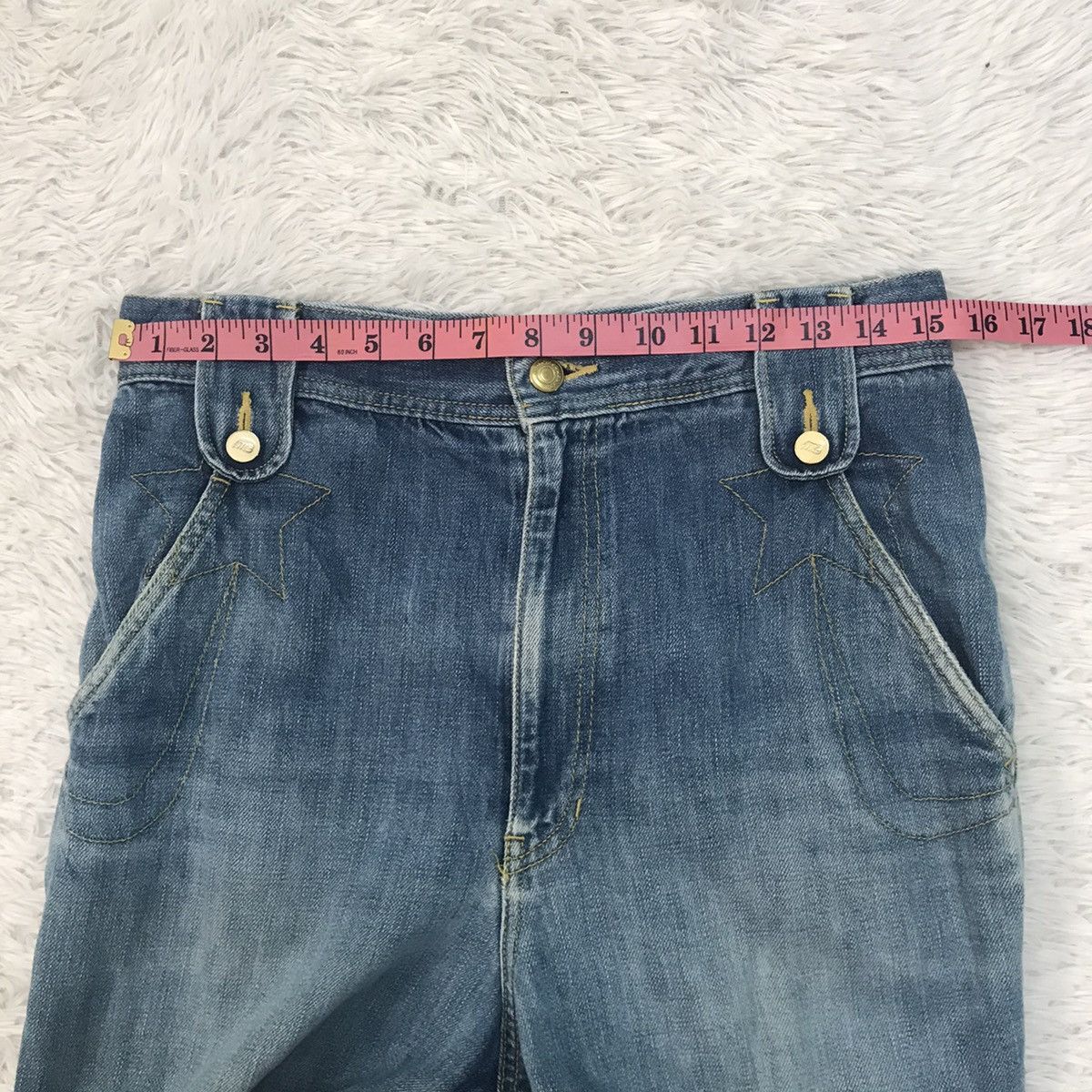 Issey Miyake Mercibeaucoup Issey Miyake Denim Pant With Patches Size US 31 - 19 Thumbnail