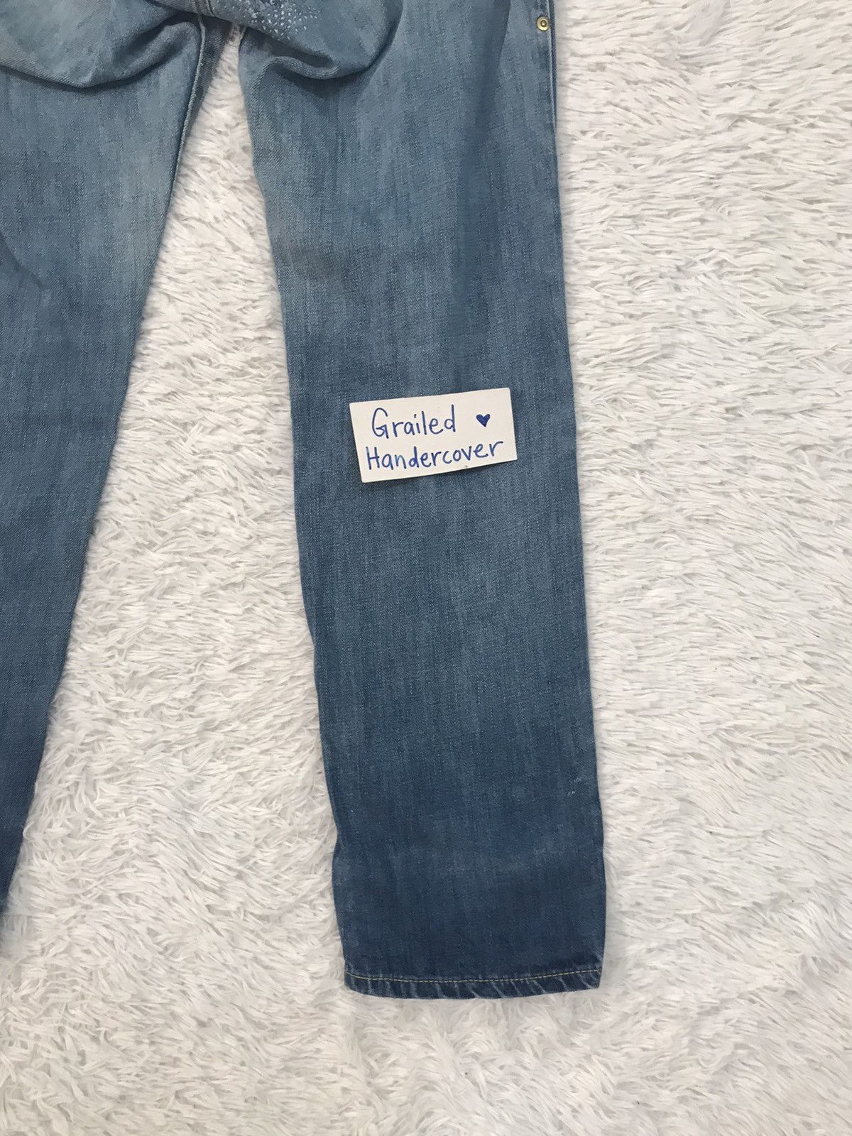 Issey Miyake Mercibeaucoup Issey Miyake Denim Pant With Patches Size US 31 - 12 Thumbnail