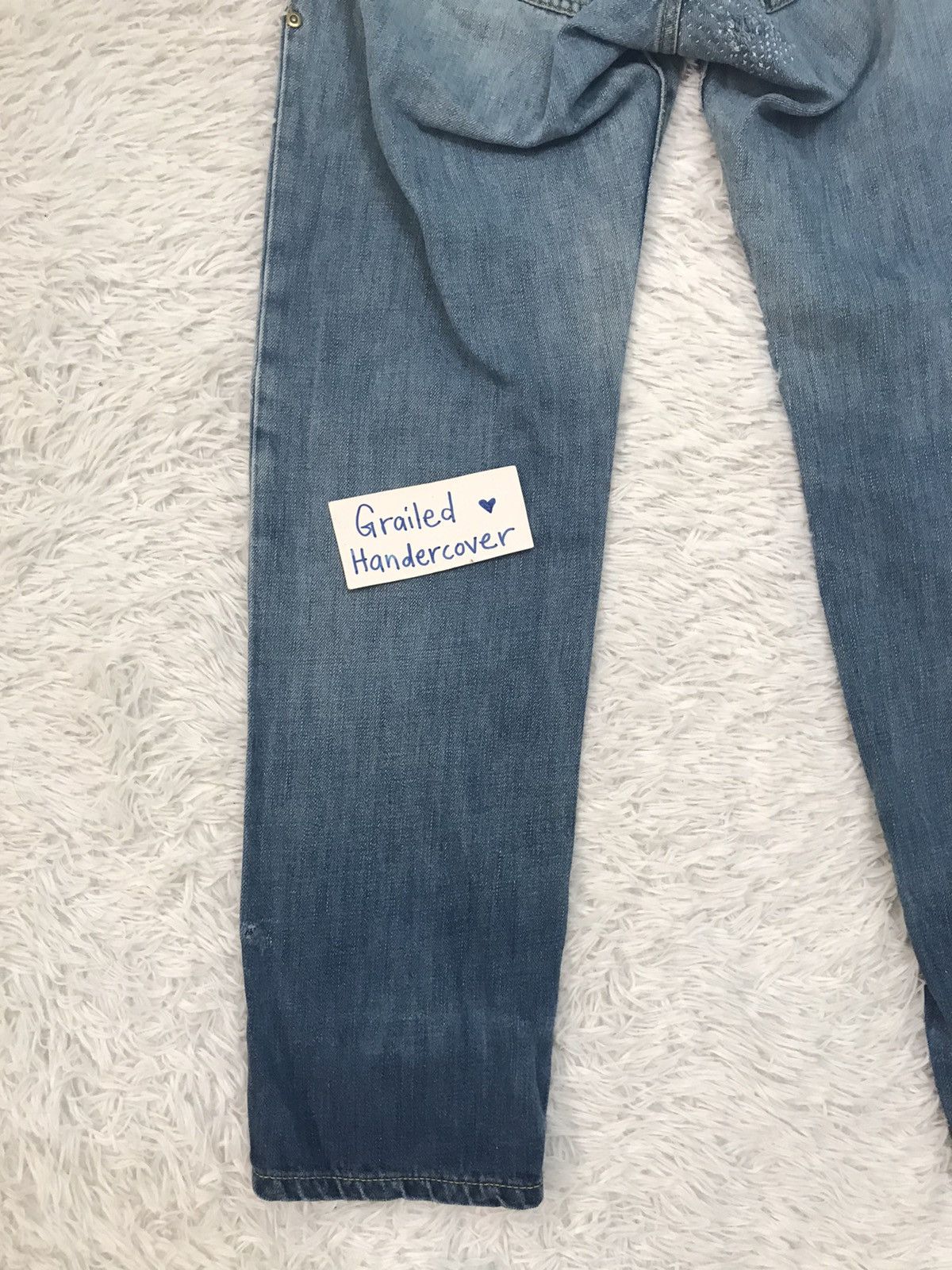 Issey Miyake Mercibeaucoup Issey Miyake Denim Pant With Patches Size US 31 - 11 Thumbnail