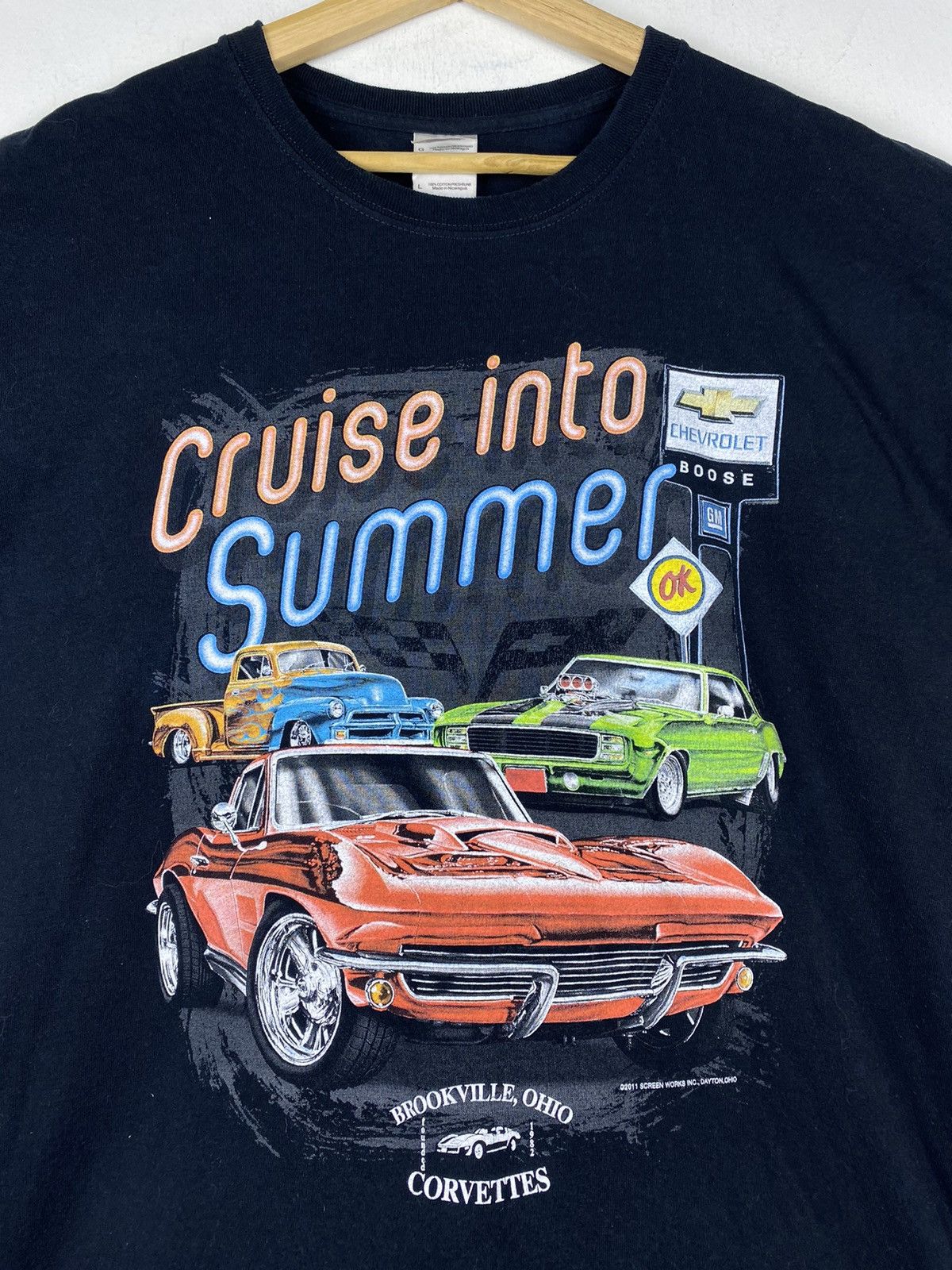 NASCAR Vintage Chevrolet Classic Cruise Into Summer Tees T Shirts Size US L / EU 52-54 / 3 - 3 Thumbnail