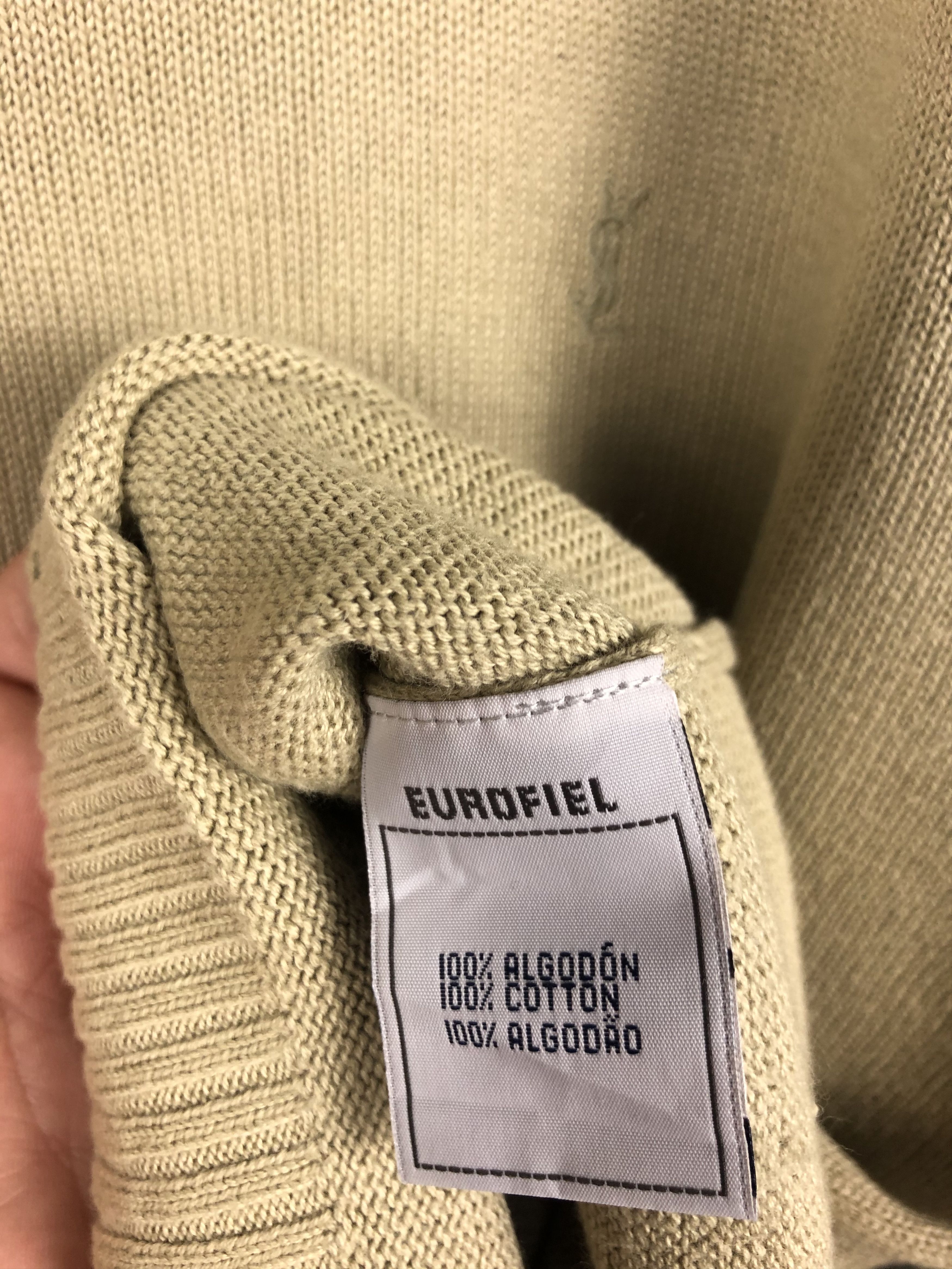 Yves Saint Laurent 🔥YSL saint Laurent vintage sweater camel Vneck cotton L Size US L / EU 52-54 / 3 - 5 Thumbnail