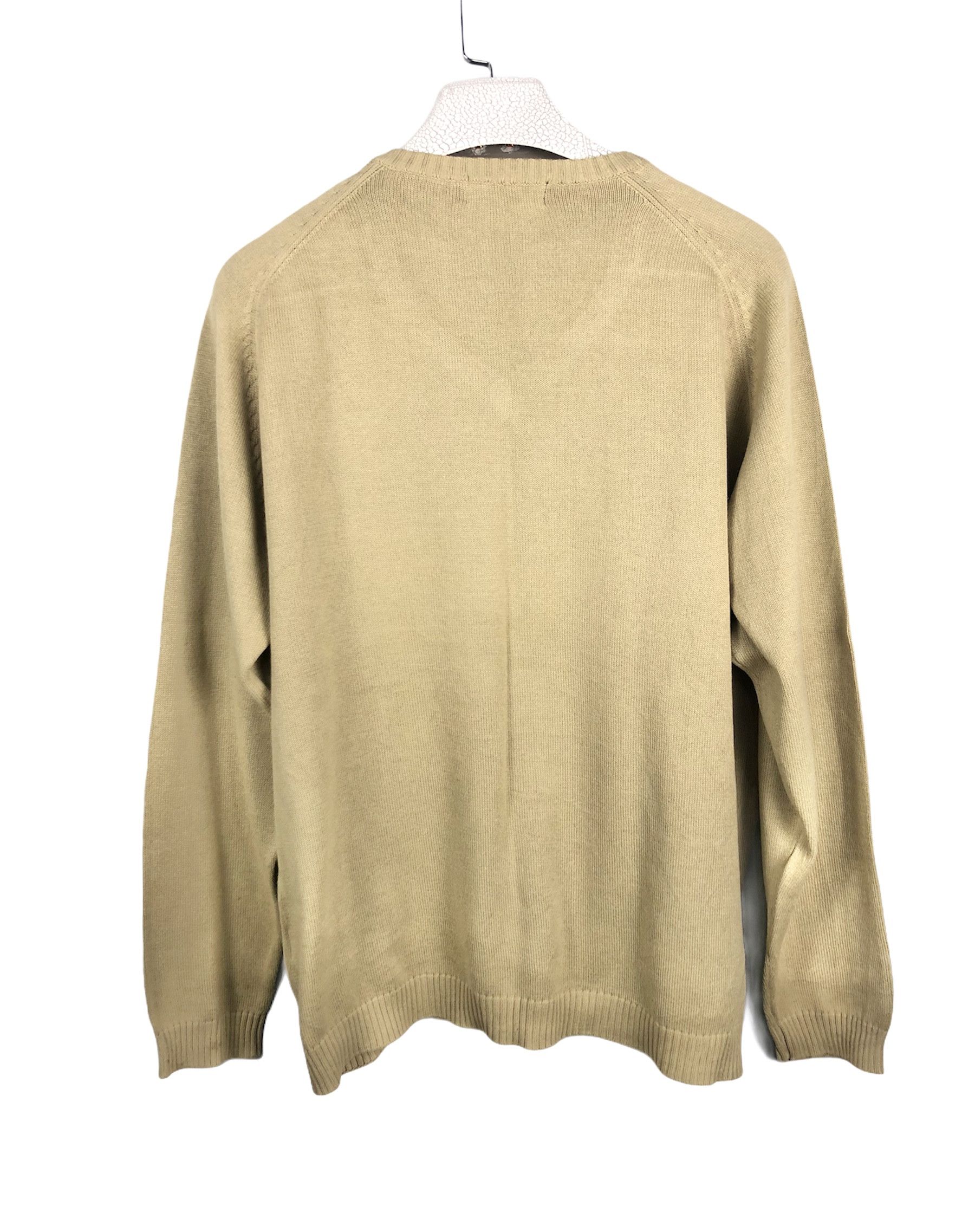 Yves Saint Laurent 🔥YSL saint Laurent vintage sweater camel Vneck cotton L Size US L / EU 52-54 / 3 - 3 Thumbnail