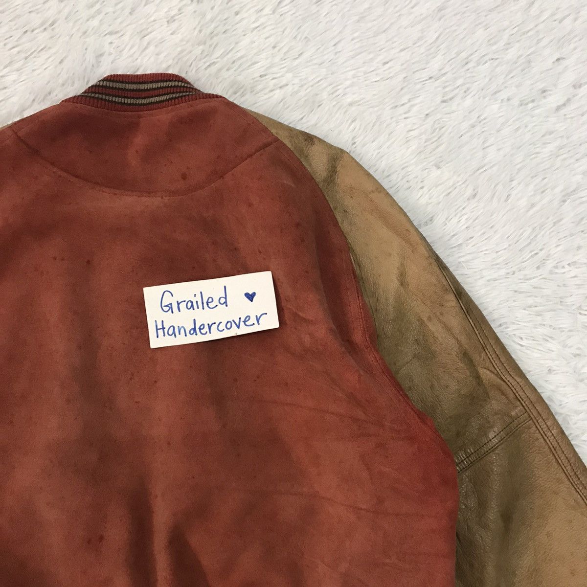 Leather Vtg Flandre Cowhide Leather Varsity Jacket Size US M / EU 48-50 / 2 - 8 Thumbnail