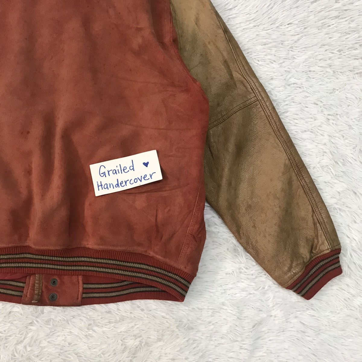 Leather Vtg Flandre Cowhide Leather Varsity Jacket Size US M / EU 48-50 / 2 - 10 Thumbnail